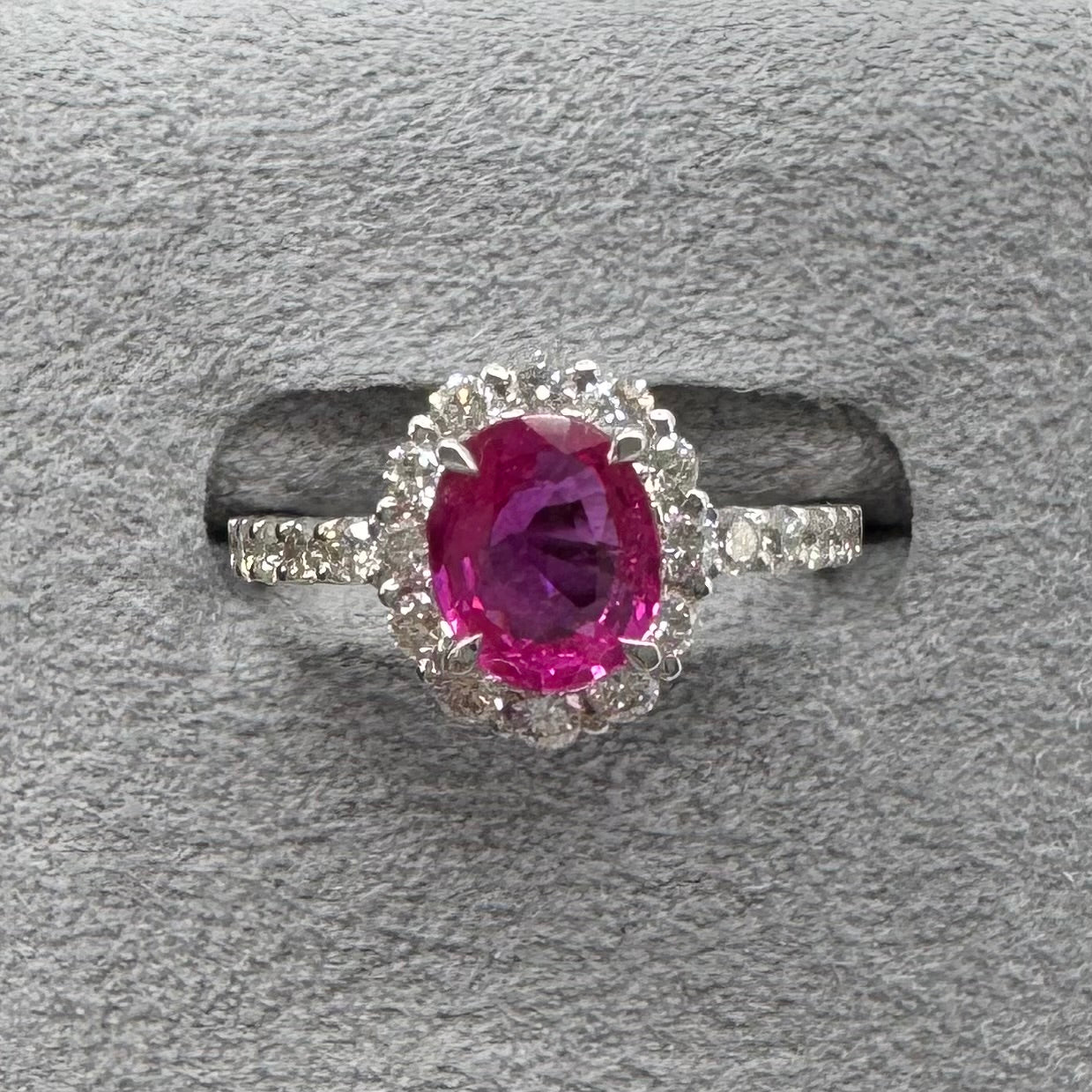 93［一点物］リング  ルビー 1ct OV PT