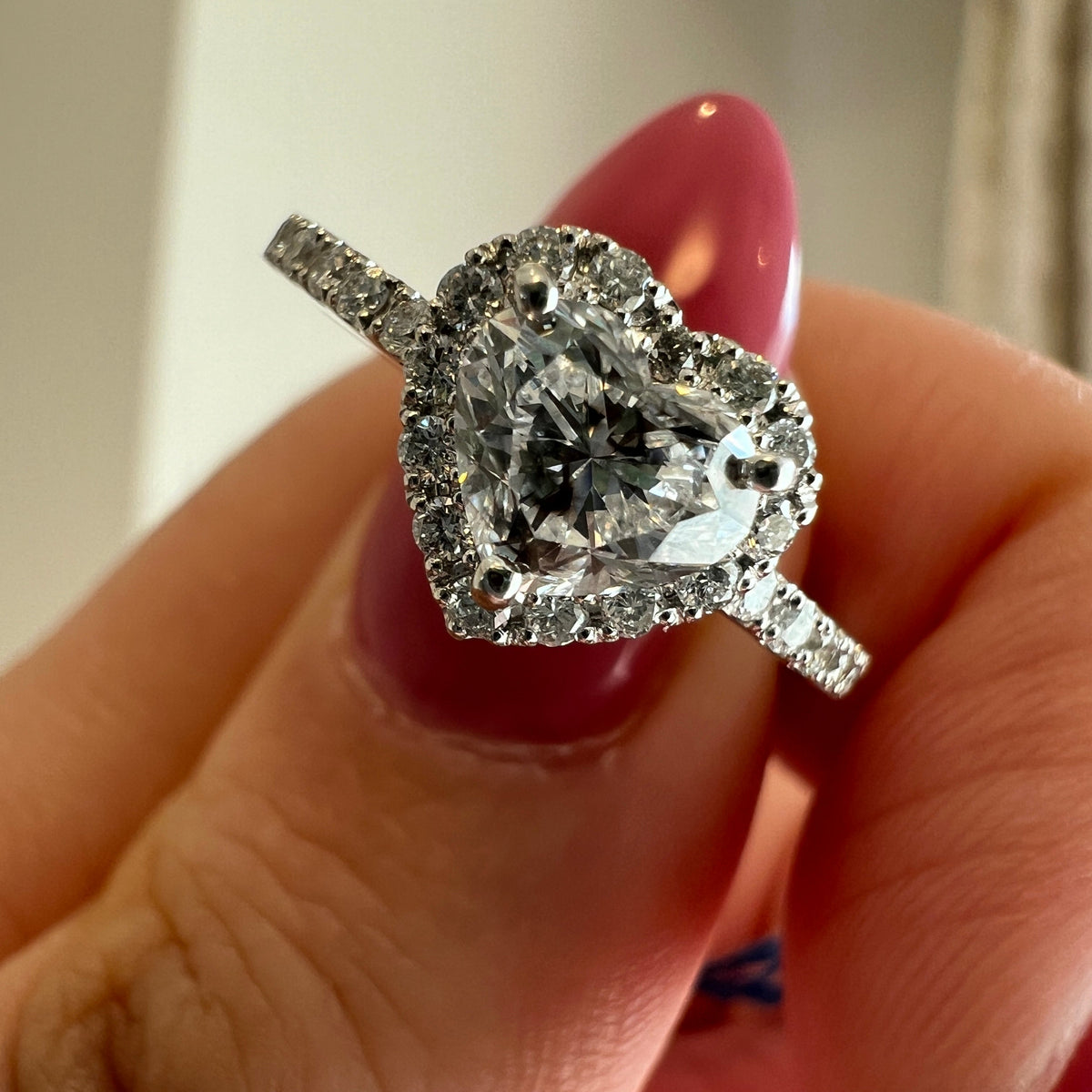 超豪華 中石5.131ct 合計6ct以上 ハートリング