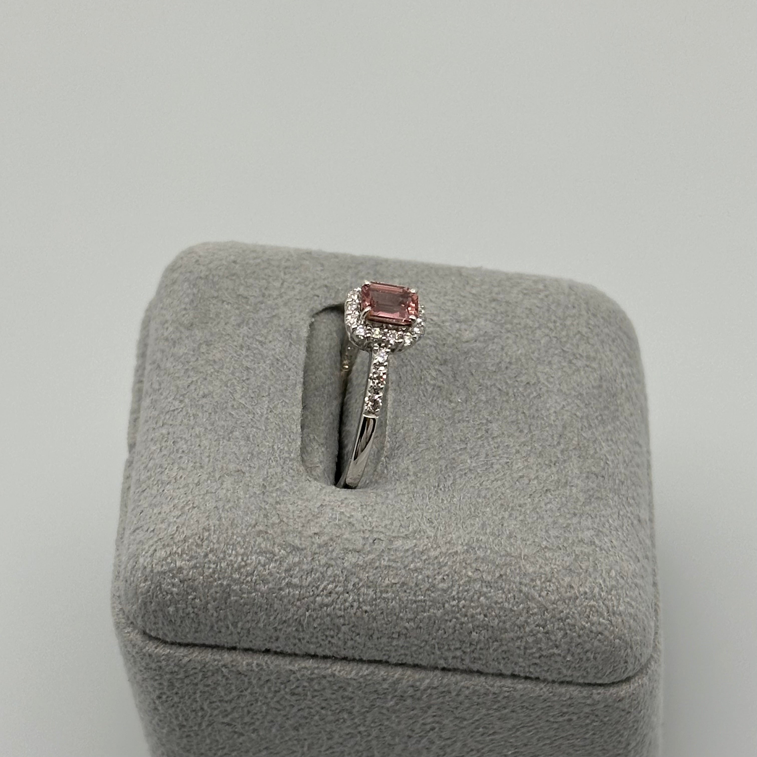 128［一点物］リング パパラチアサファイア 0.57ct SQ PT