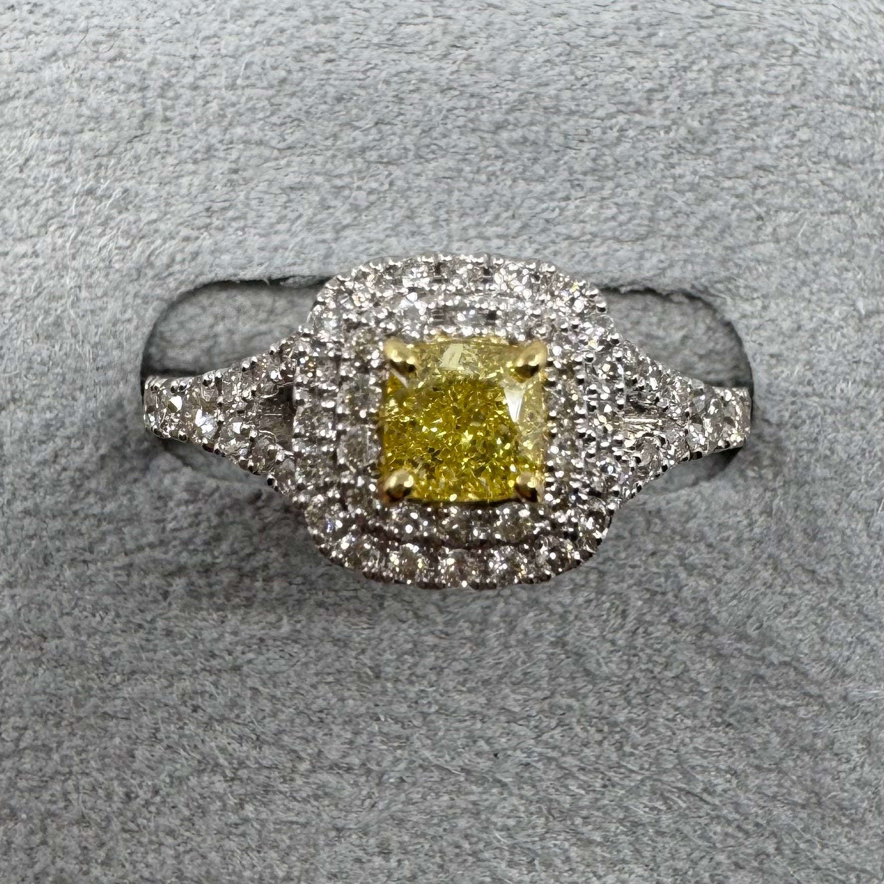 ［一点物］リング イエローダイヤ 0.5ct SQ PT K18YG