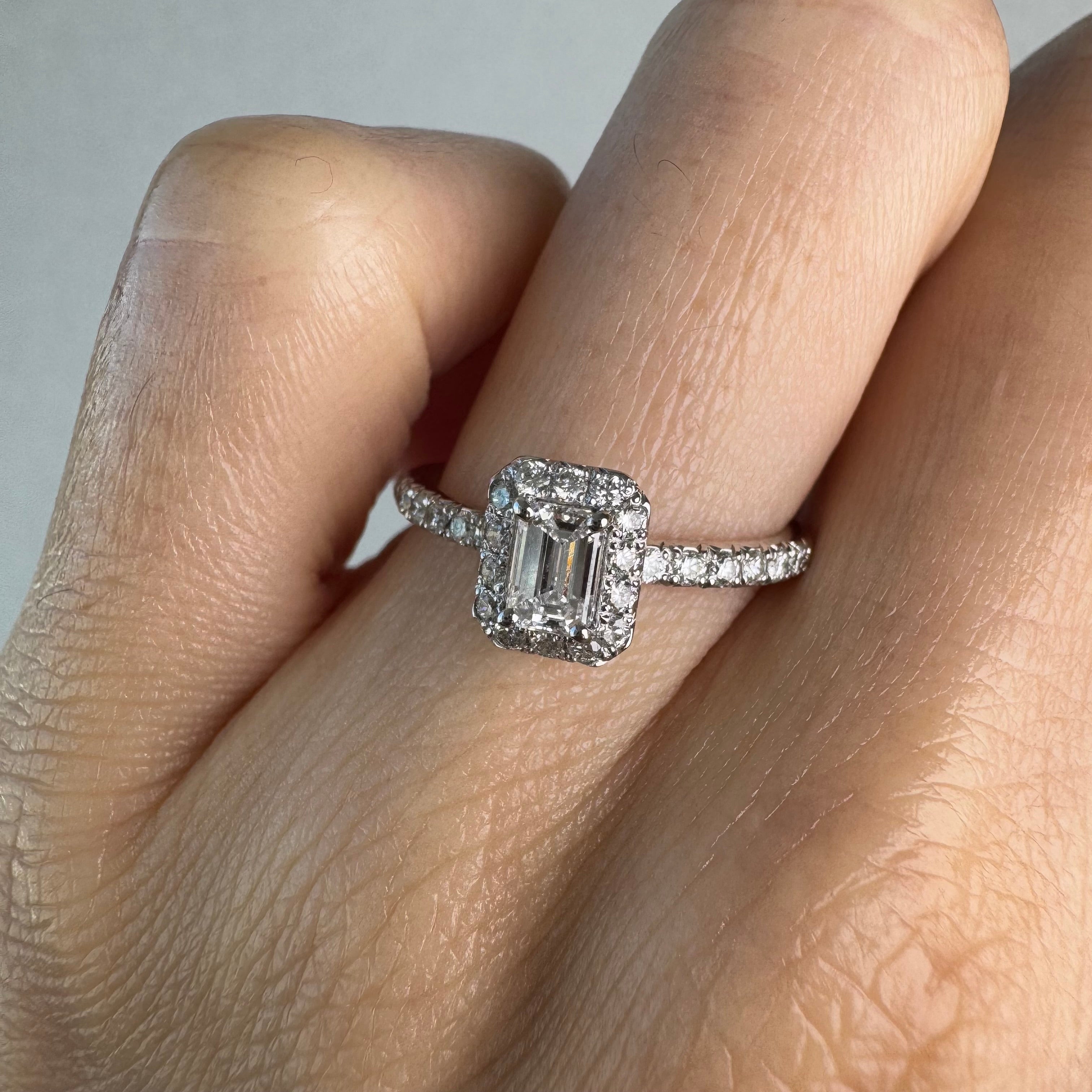 4［一点物/オルコスEM角］リング ダイヤ 0.3ct SQ PT K18YG