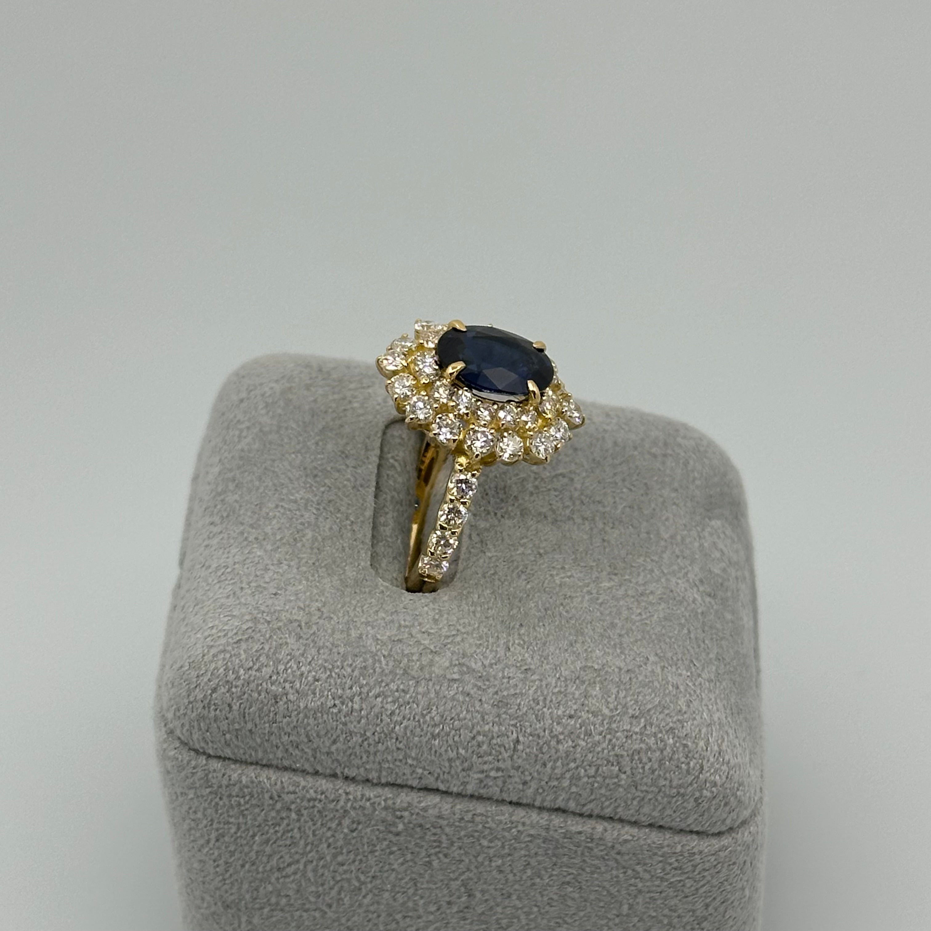 ［一点物］リング ブルーサファイア 2.3ct OV YG