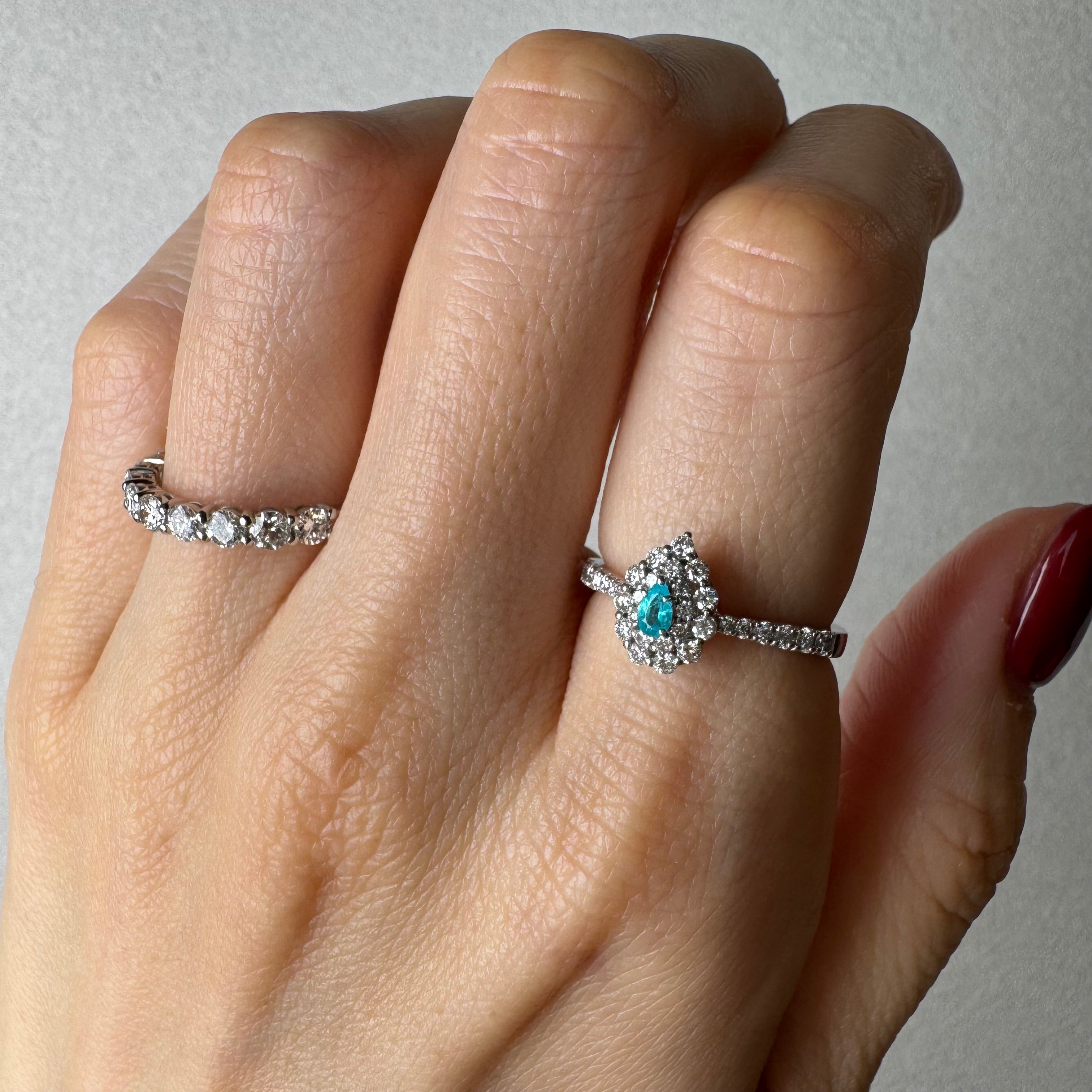 185［一点物］リング パライバトルマリン0.06ct PS