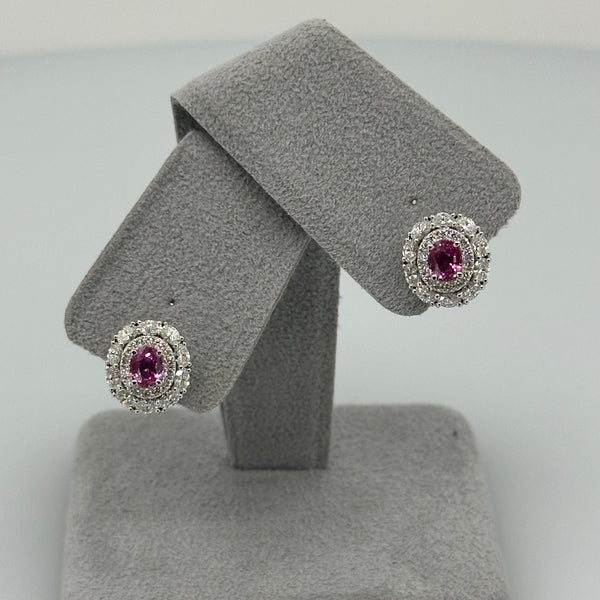 新作/一点物/ビオラ］ピアス NH ピンクサファイア0.5ct前後 OV