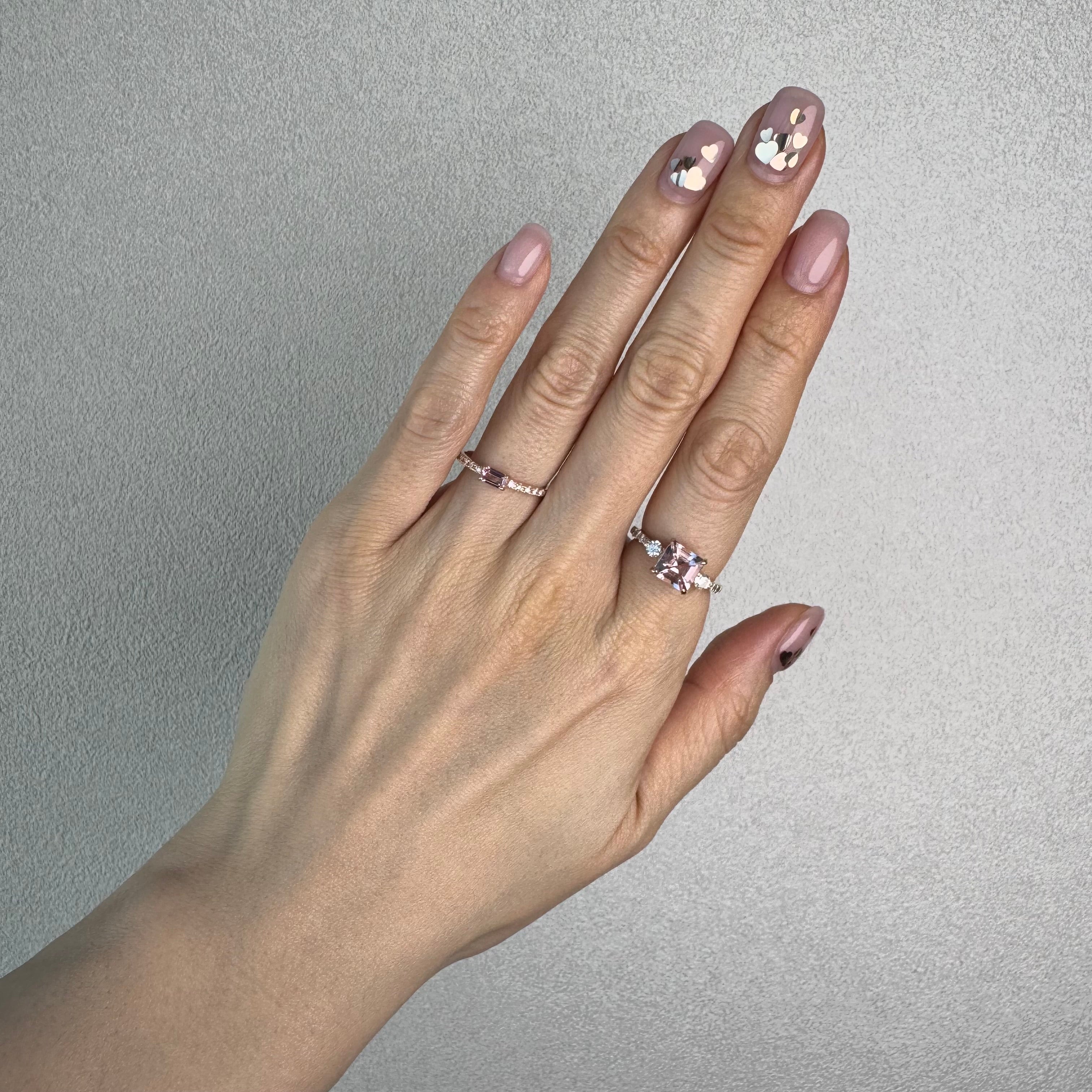 139［一点物/ルリエ］リング パパラチアサファイア 0.3ct SQ K18PG