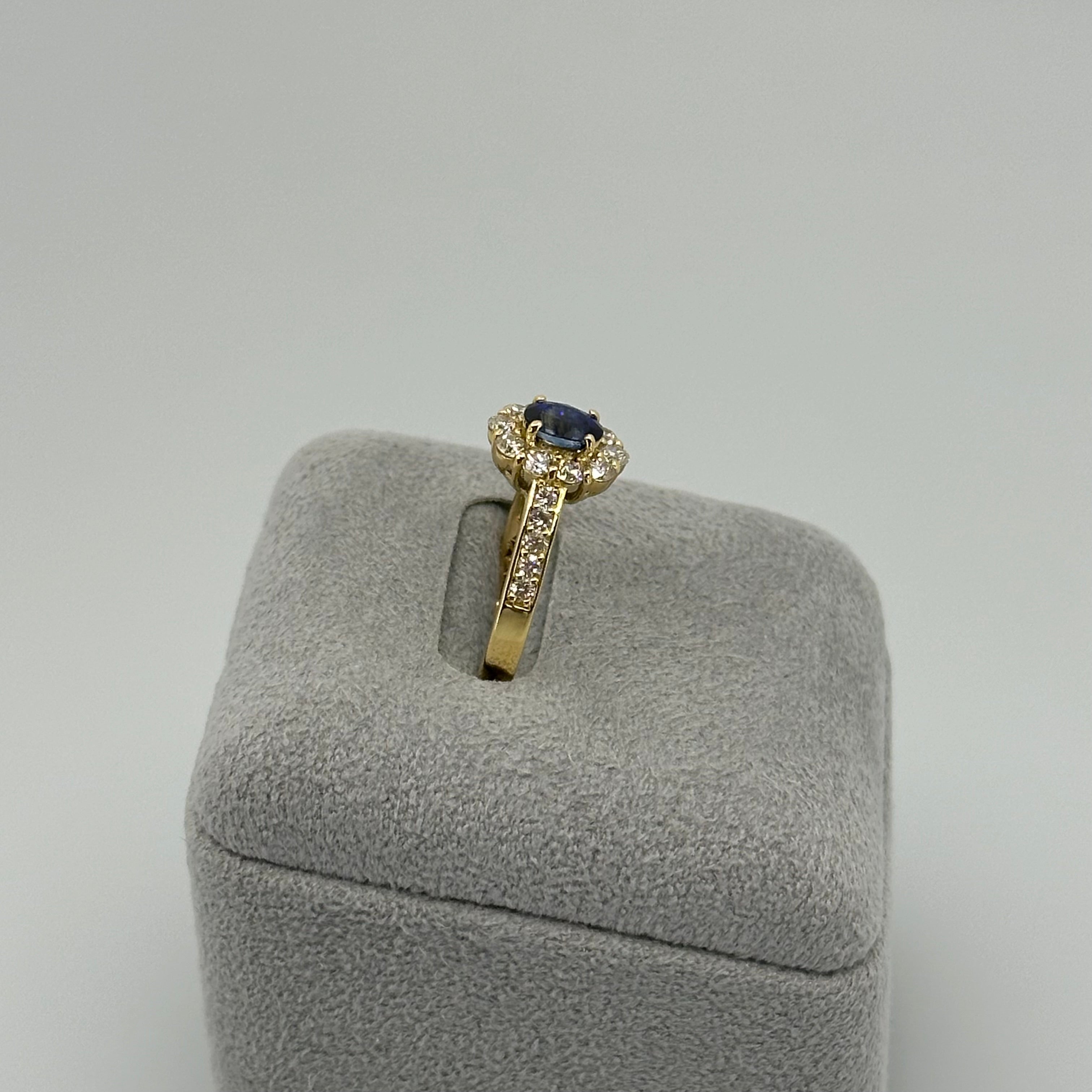 107［一点物］リング ロイヤルブルーサファイア 0.6ct前後 OV K18YG