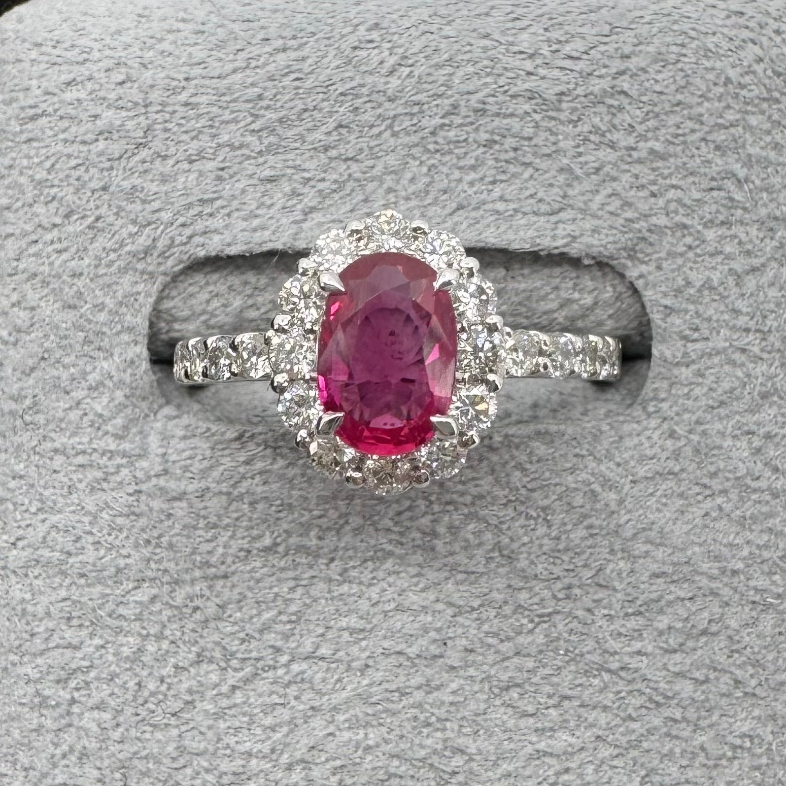 94［一点物］リング  ルビー 1ct OV PT