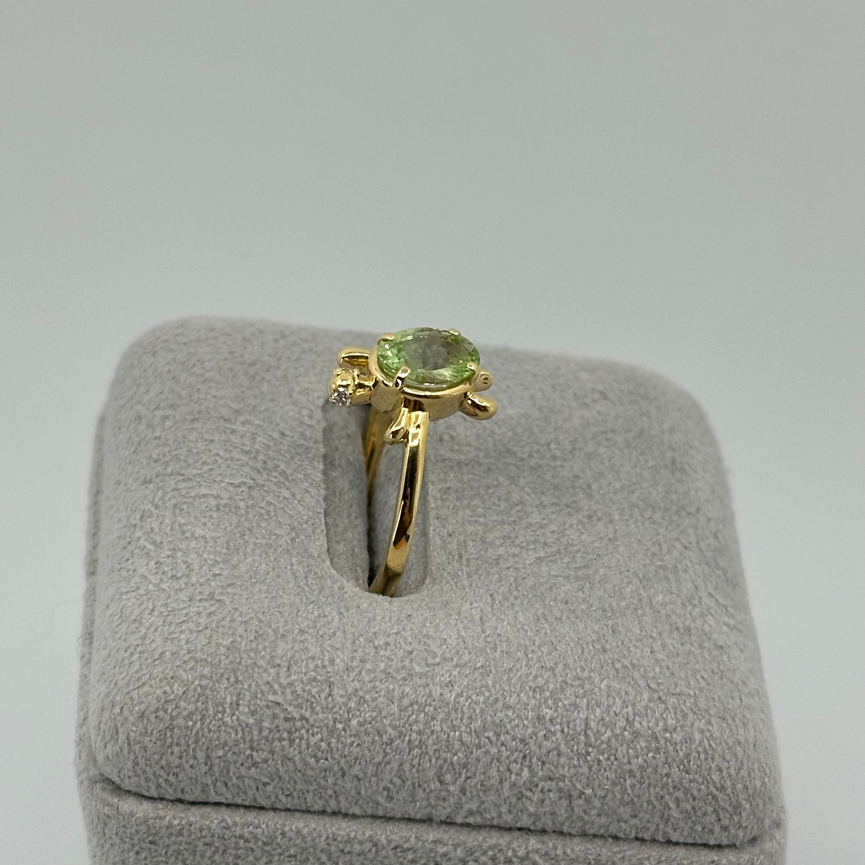 ［新作/KAME］リング ミントガーネット