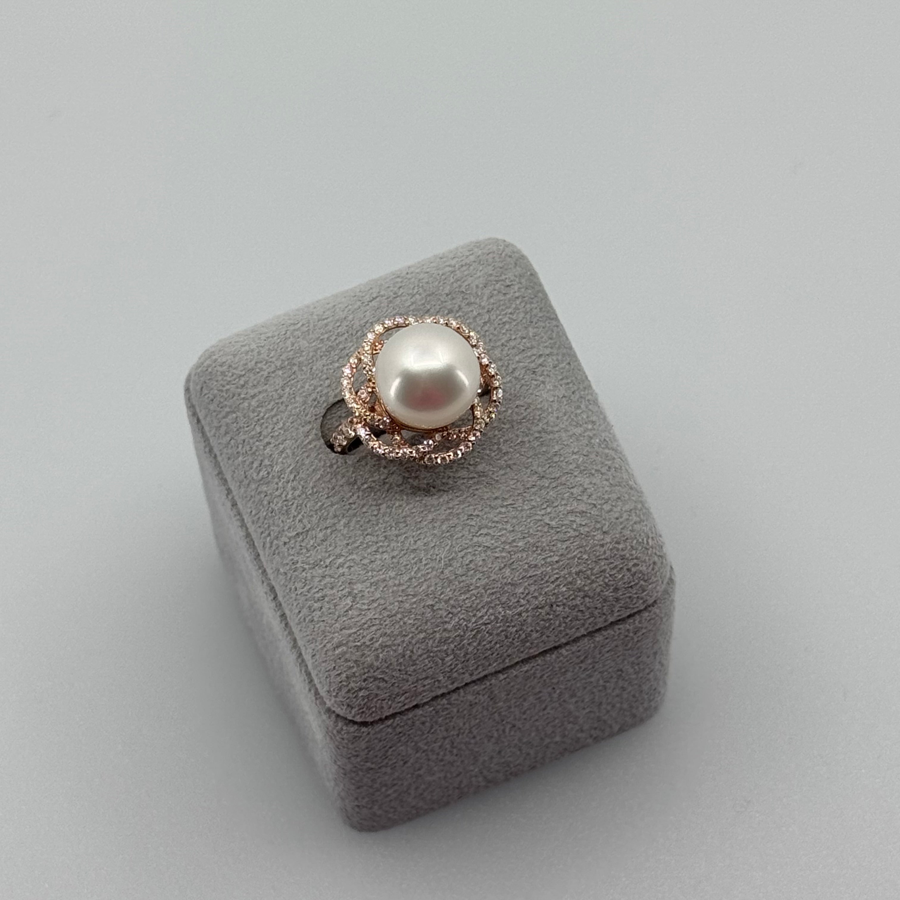 ［白椿］リング 南洋真珠11mm