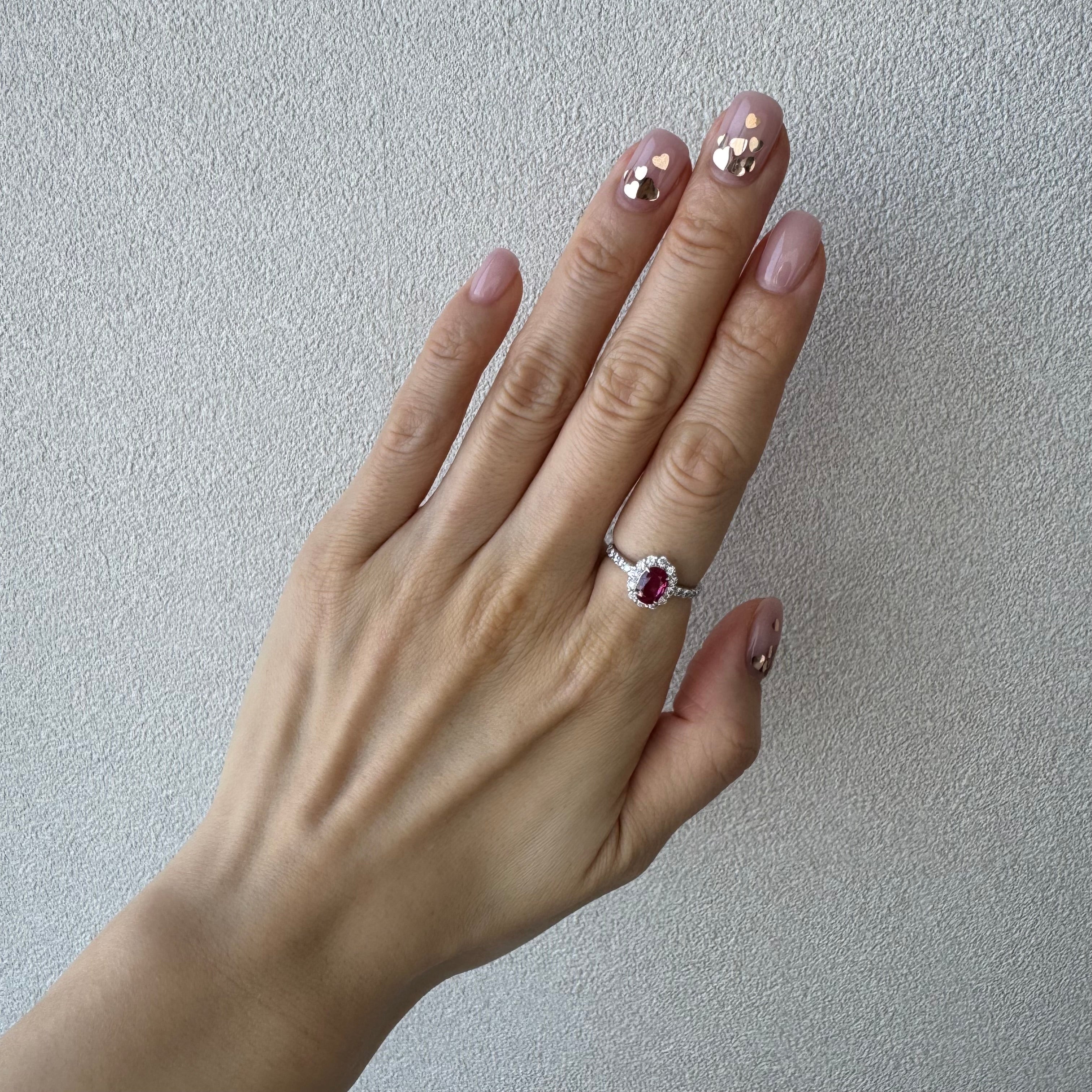 94［一点物］リング  ルビー 1ct OV PT