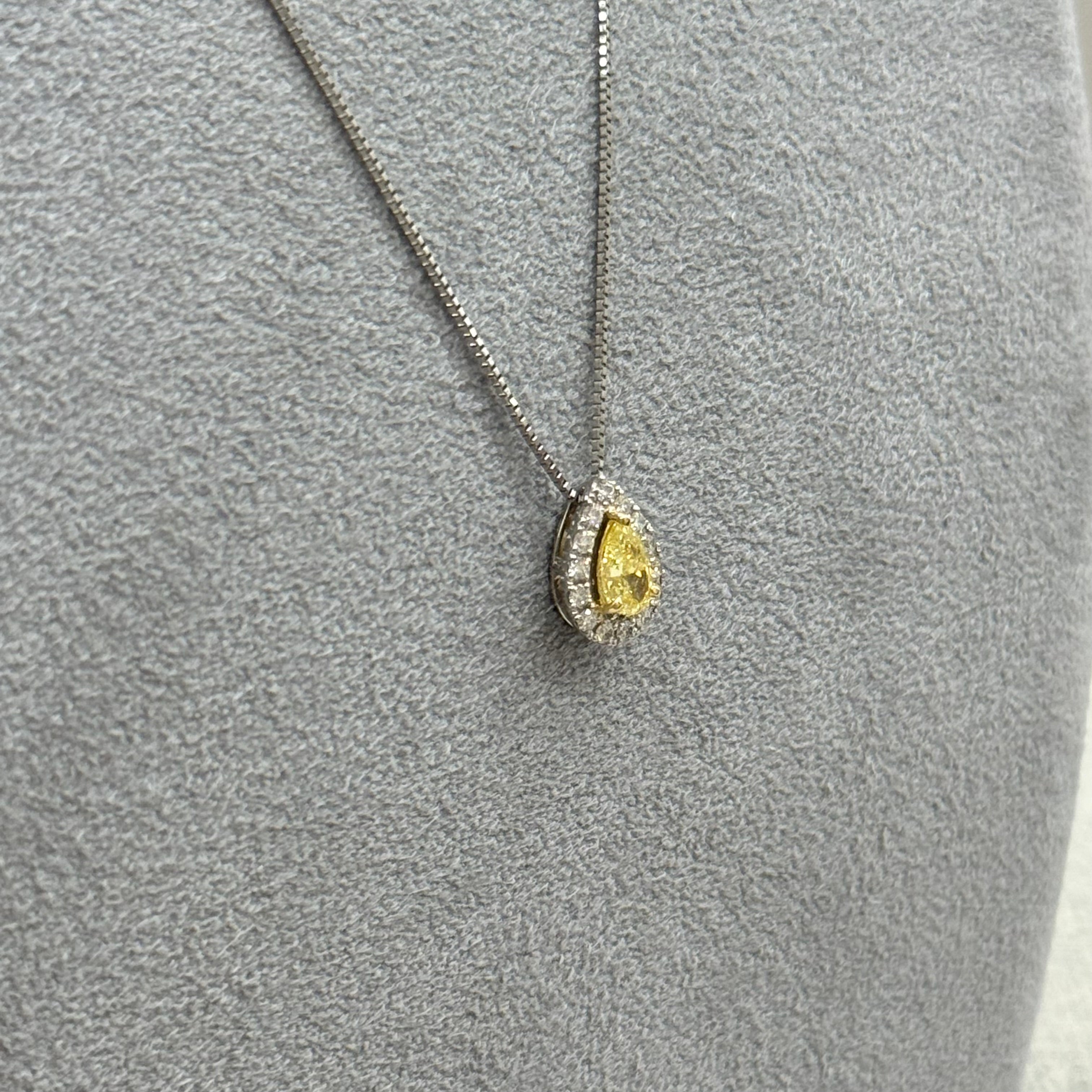 ［一点物］ネックレス ダイヤ FIY 0.5ct PS PT