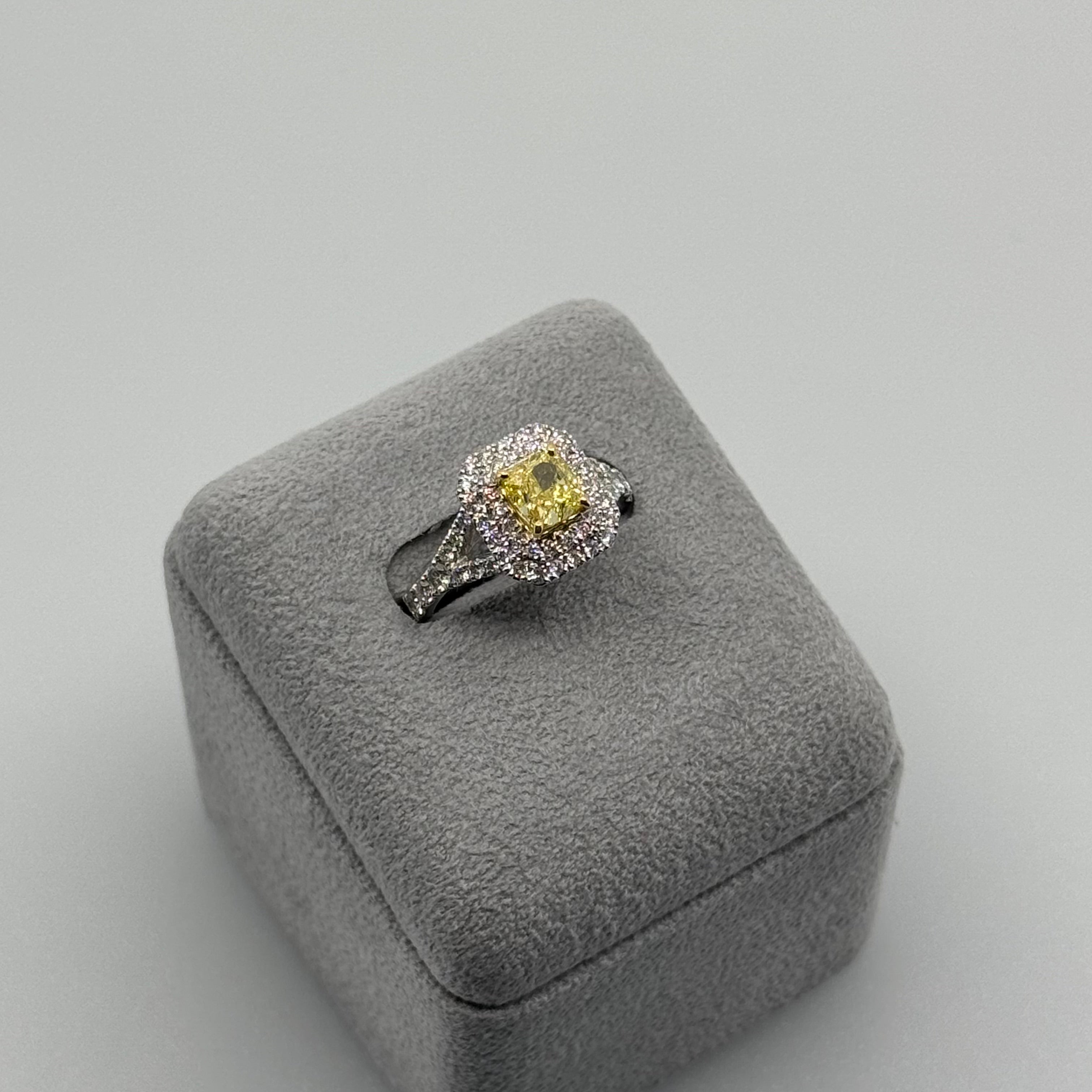 38-2［一点物］リング ダイヤ 1ct SQ PT K18YG