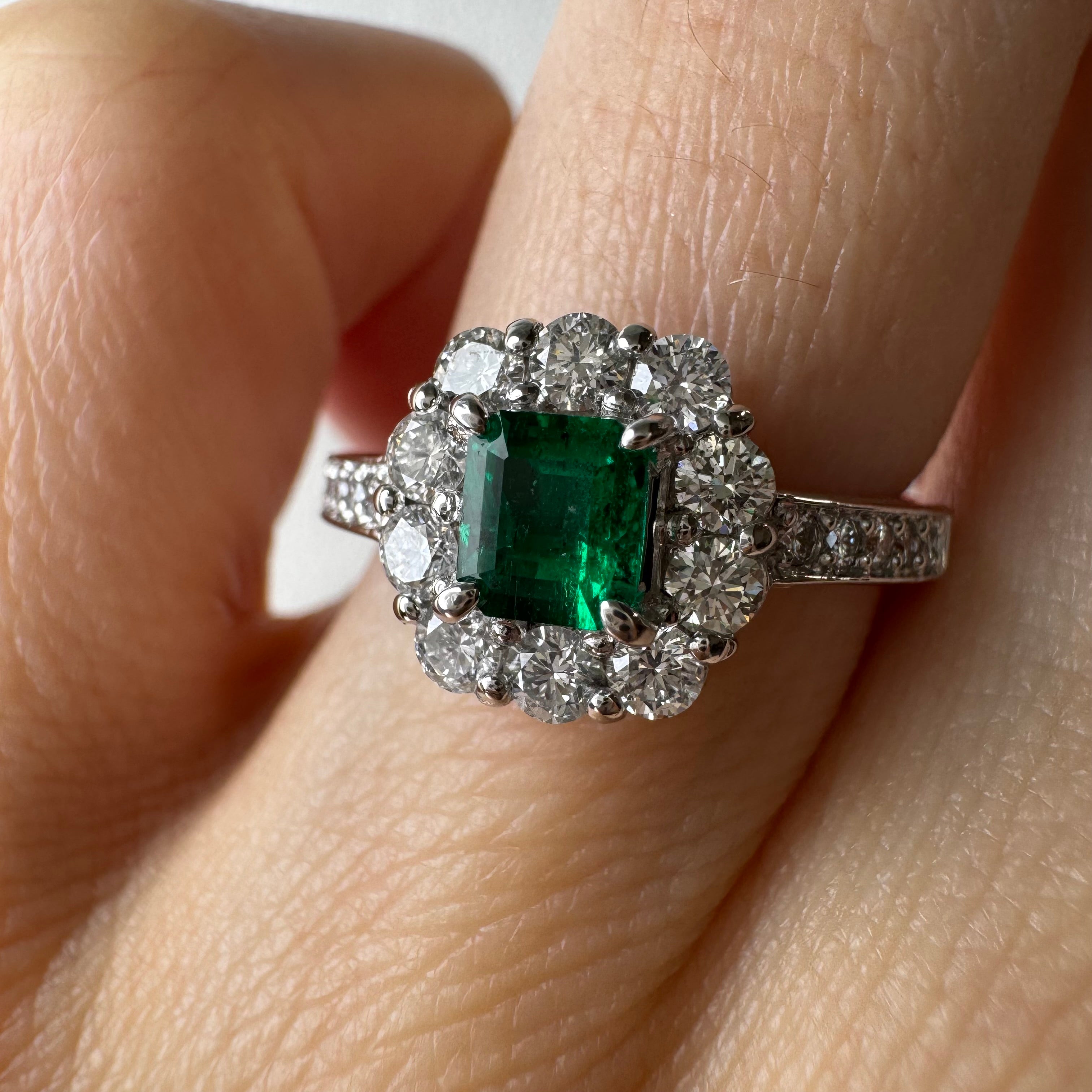 41［一点物］リング エメラルド 0.4ct前後 SQ PT