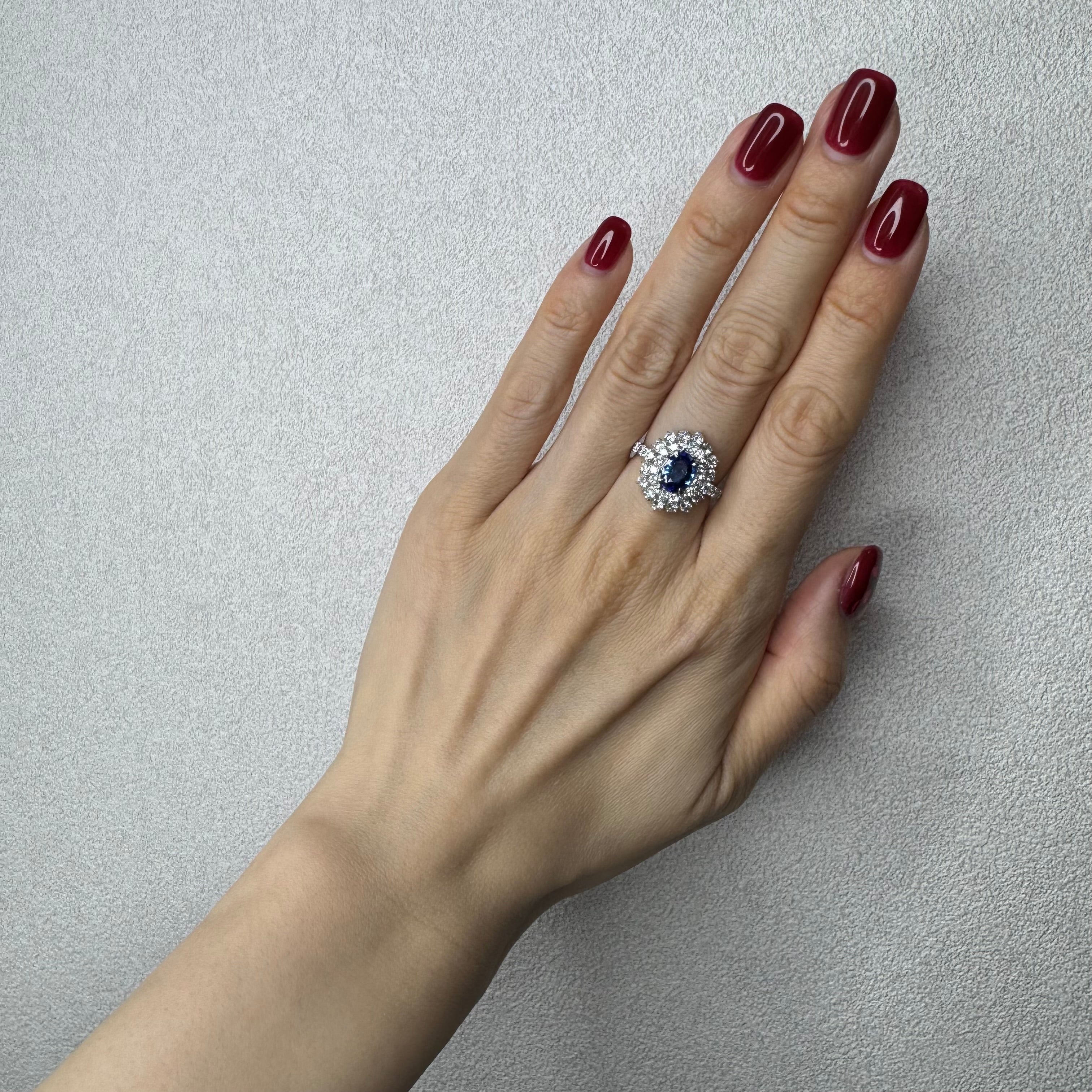 120［一点物］リング ブルーサファイア 1.6ct OV PT