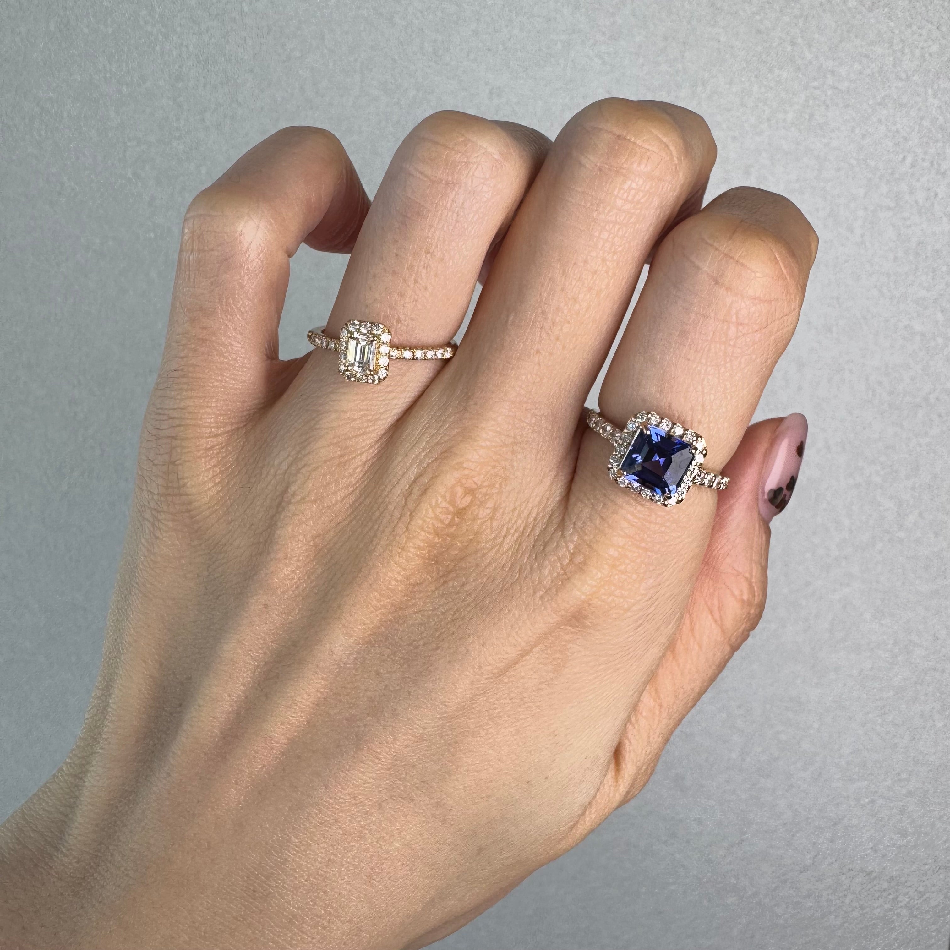 4［一点物/オルコスEM角］リング ダイヤ 0.3ct SQ PT K18YG