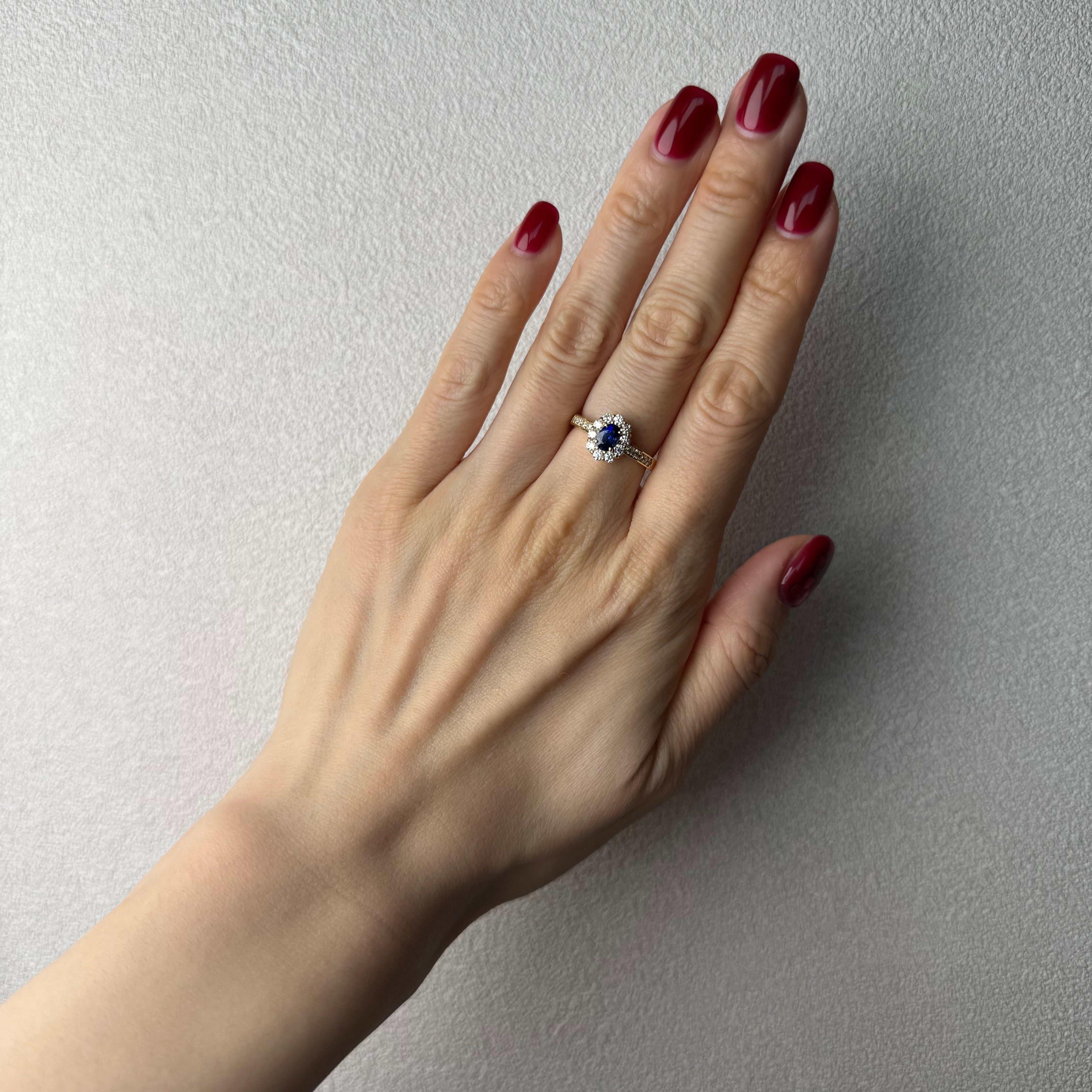 107［一点物］リング ロイヤルブルーサファイア 0.6ct前後 OV K18YG