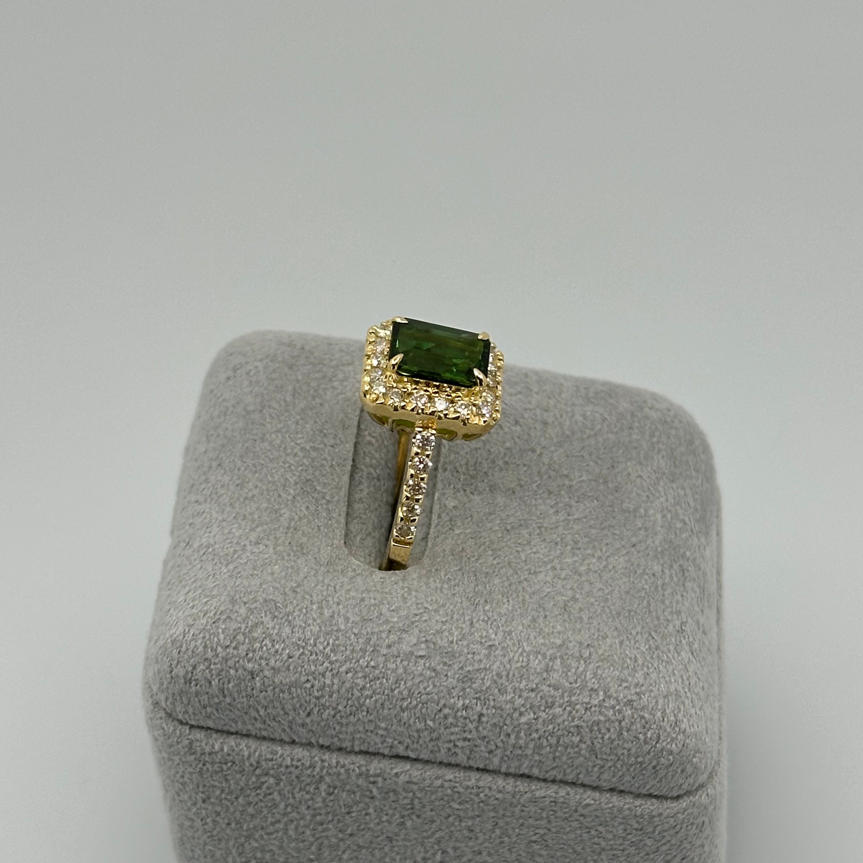 77［一点物］リング トルマリン 1.5ct EM YG