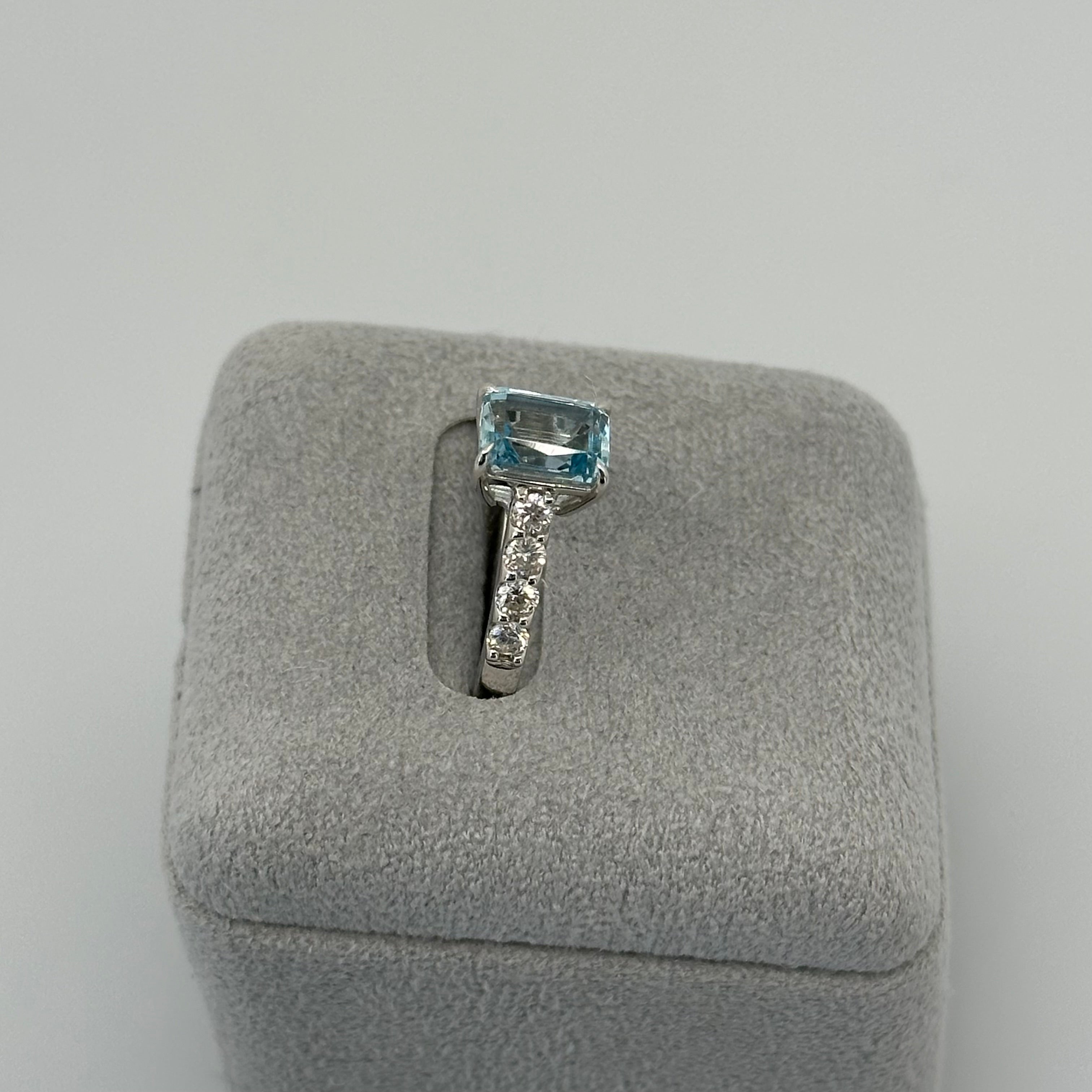 ［一点物/ソワレ］リング アクアマリン 1.3ct前後 SQ PT K18YG