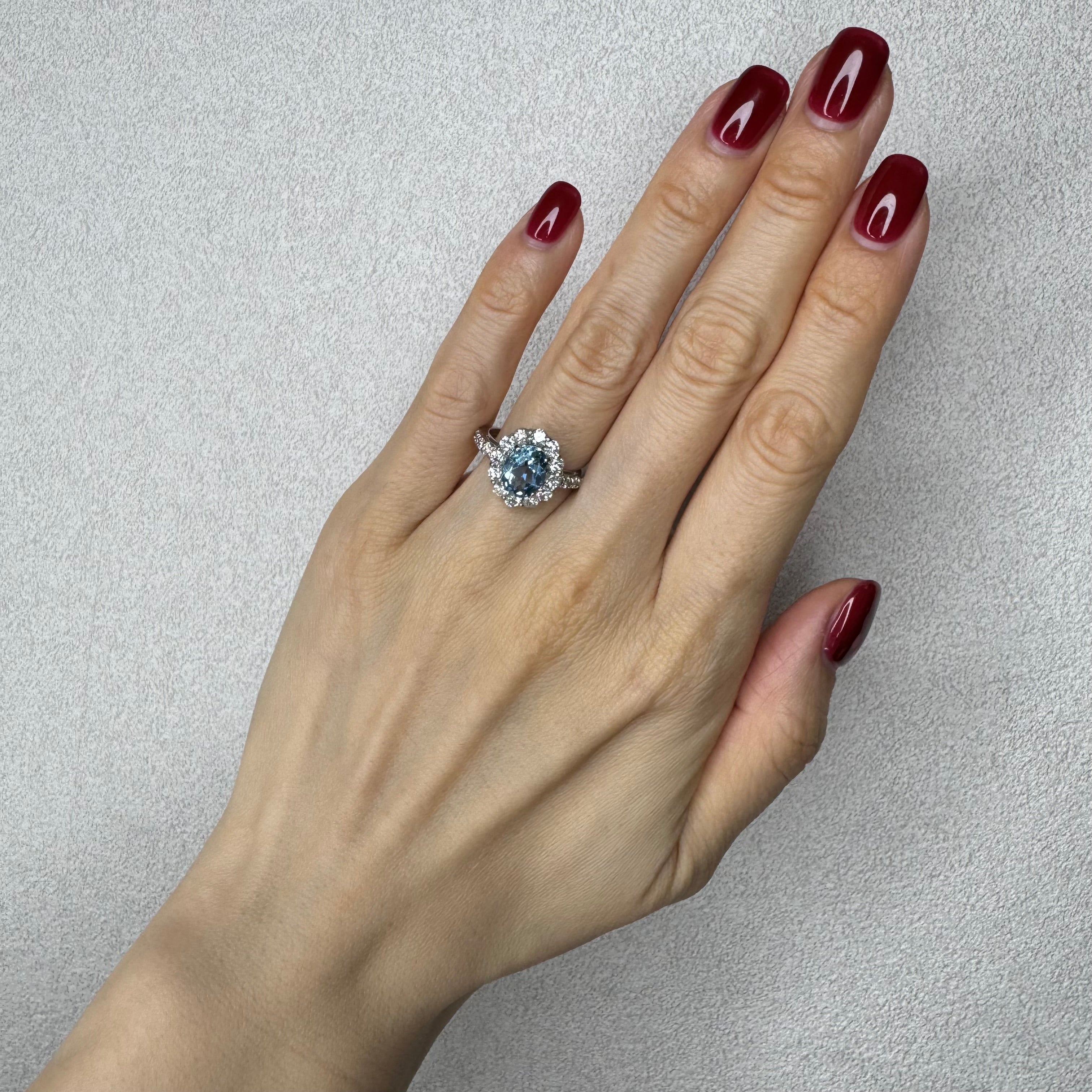 170［一点物］リング アクアマリン 1.5ct前後 OV PT