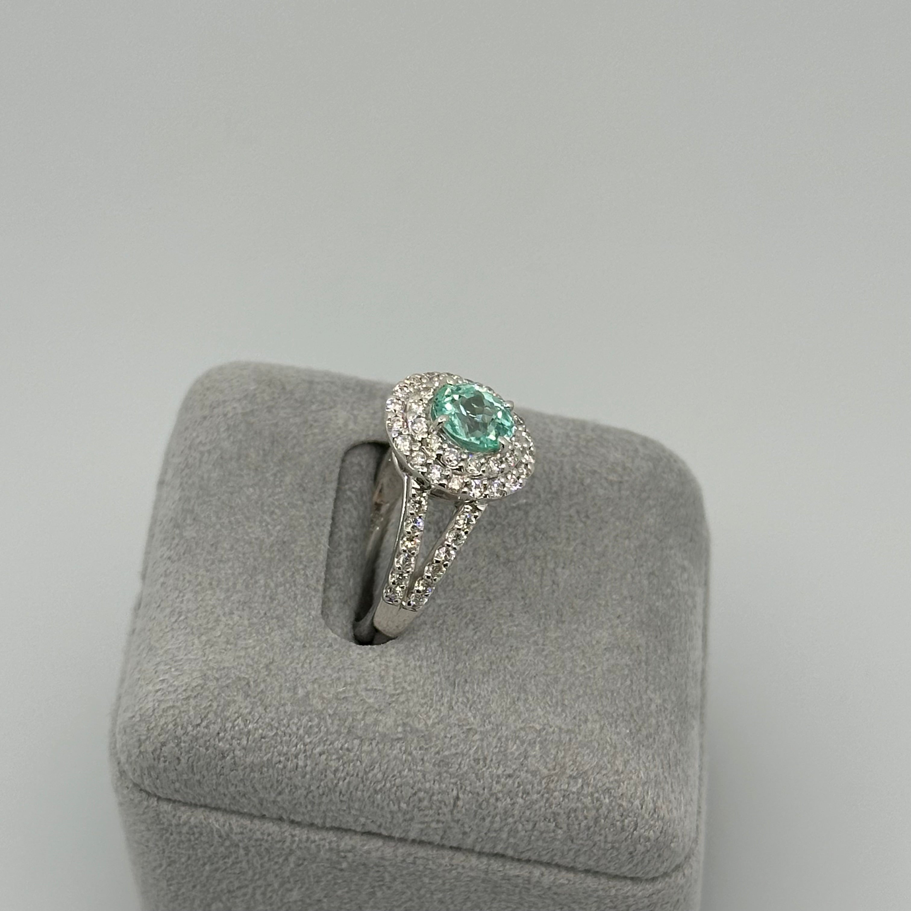 162［一点物］リング パライバトルマリン 0.7ct前後 OV PT