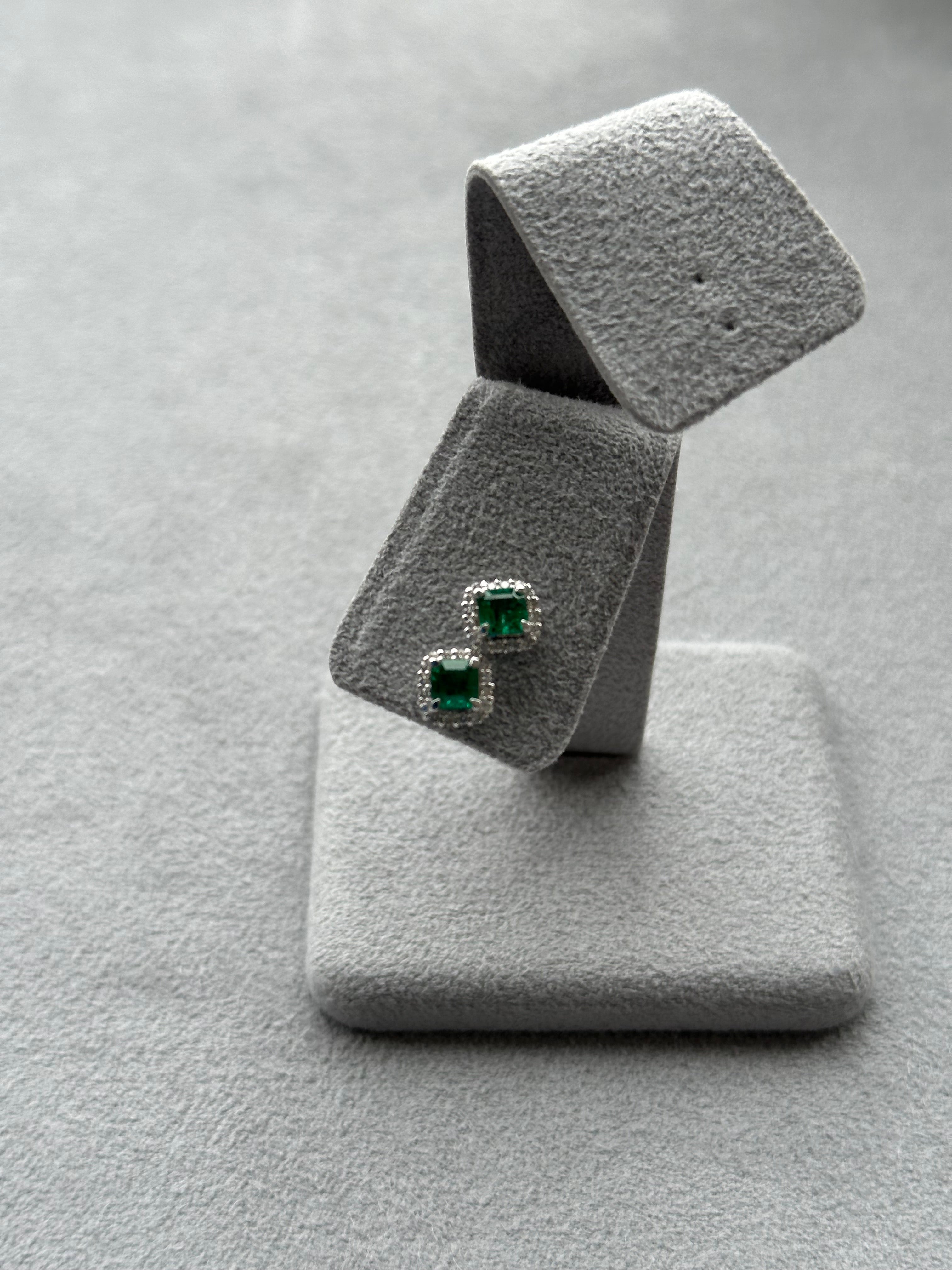 60_エムロード エメラルド 0.3ct前後×2 SQ PT スタッドピアス〜5個のみ｜AYAKO SAKURAI（櫻井 彩子（サクライ アヤコ））公式通販サイト