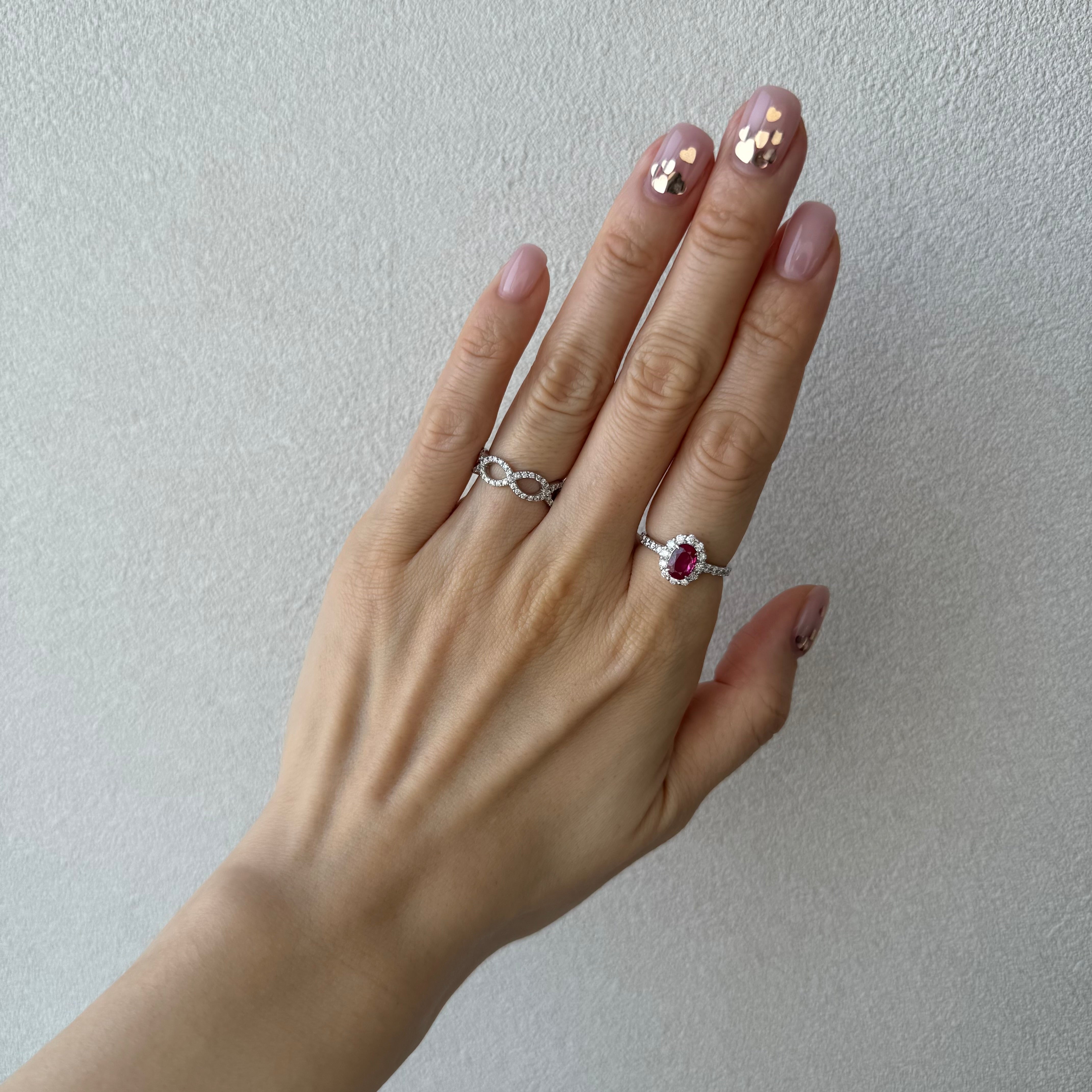 94［一点物］リング  ルビー 1ct OV PT