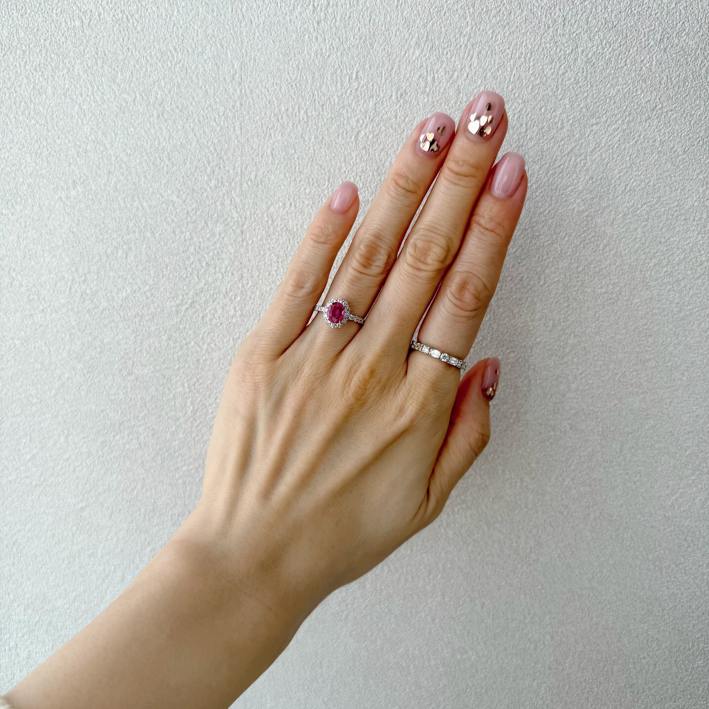 93［一点物］リング  ルビー 1ct OV PT