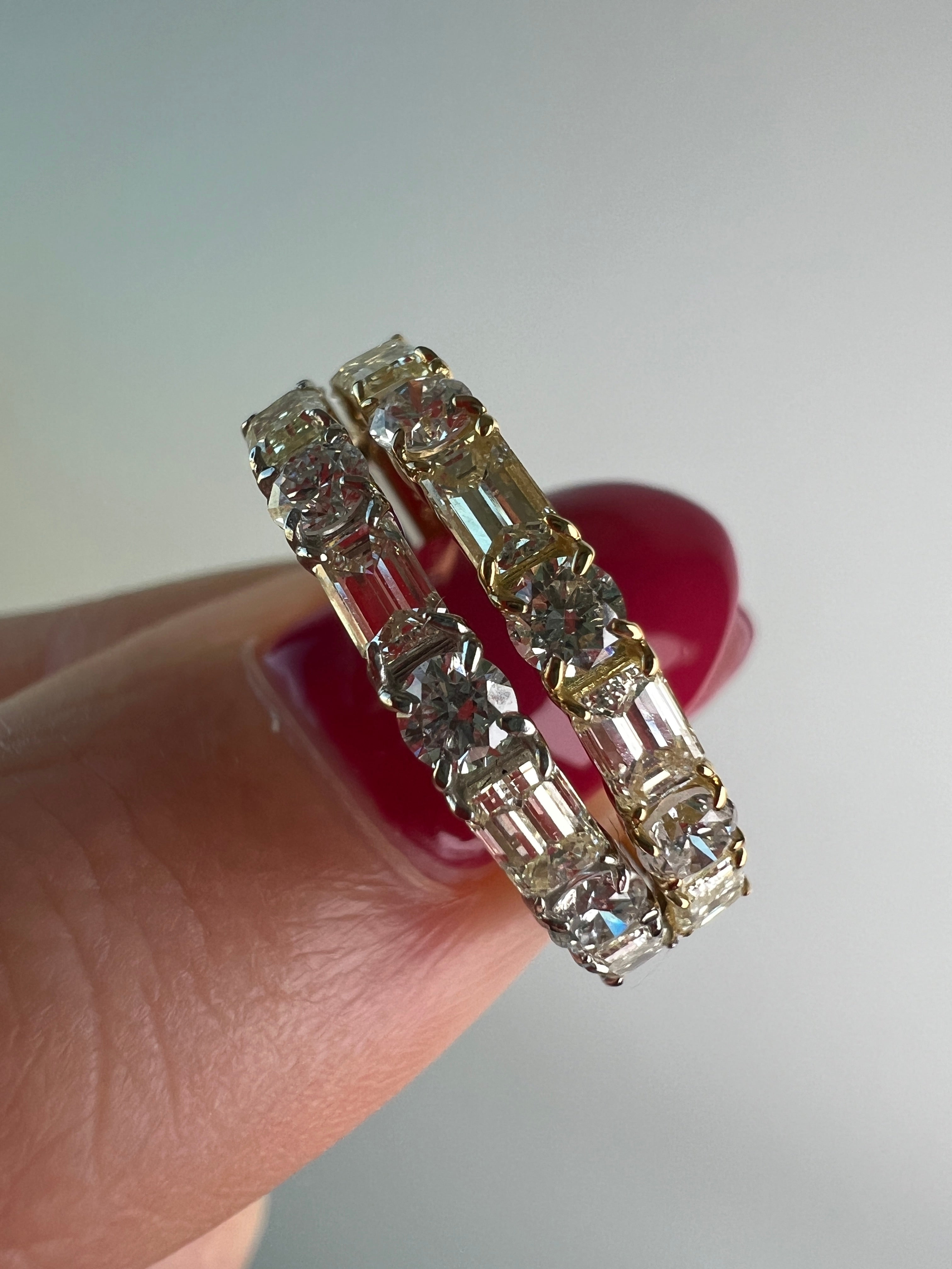 [ノンシャラン］リング ダイヤ 0.8ct RO BG PT K18YG