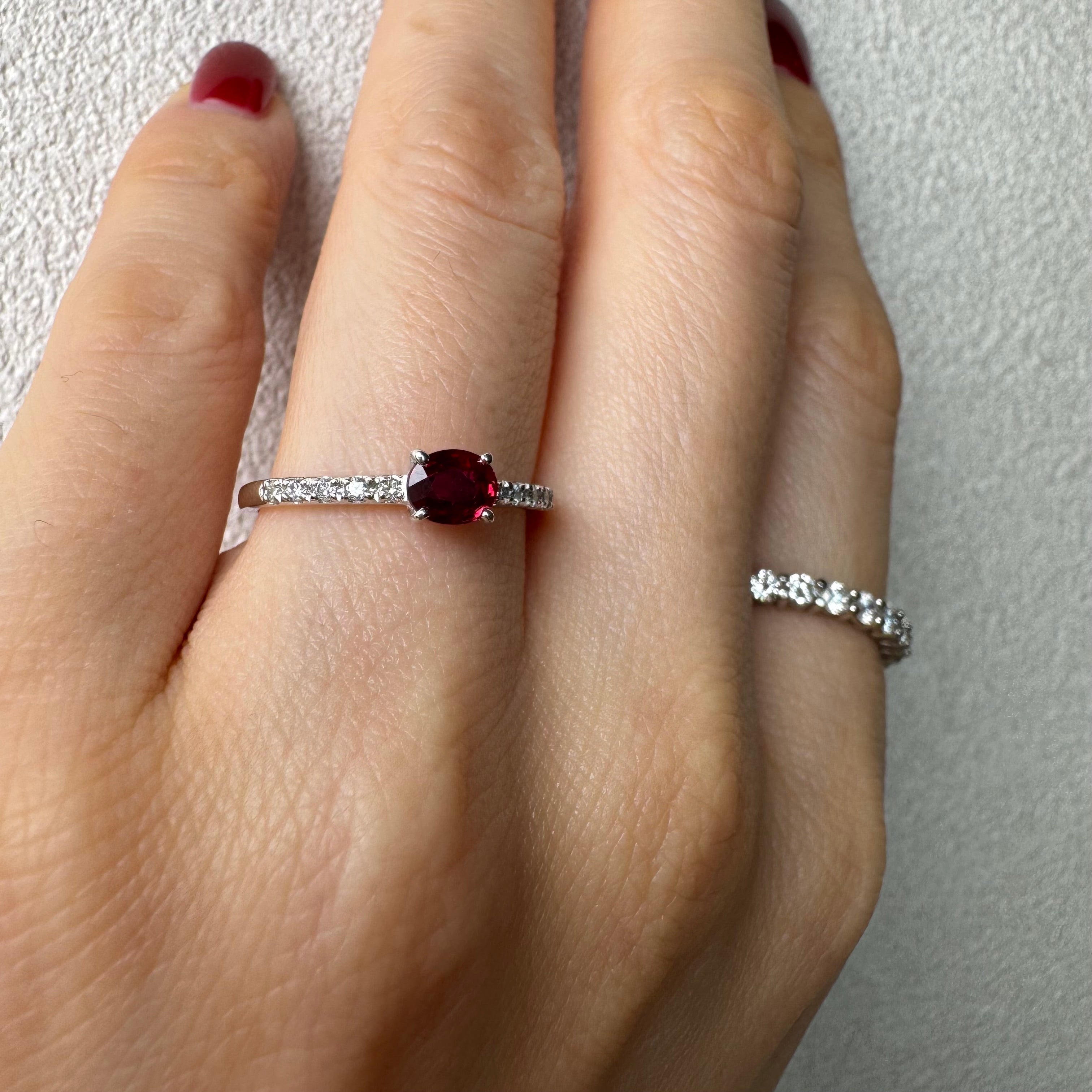 82［一点物］リング ルビー 0.4ct前後 OV PT