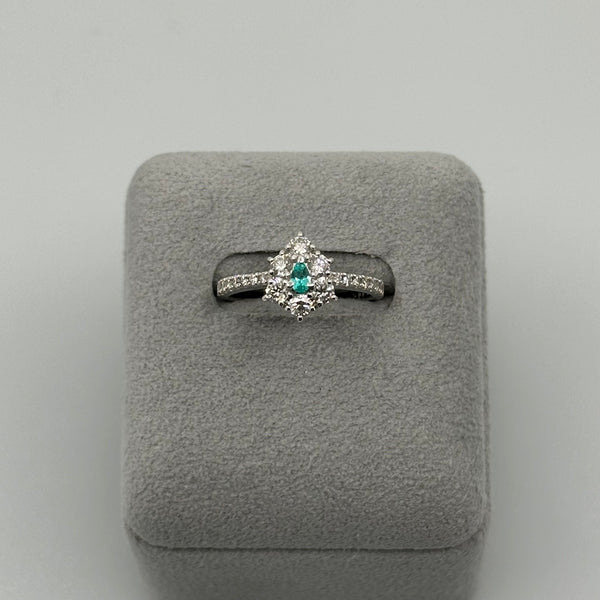 Pt パライバトルマリン0.056ct 12号　リング Pt950パライバトルマリンリング パライバトルマリン 0.416ct 脇石