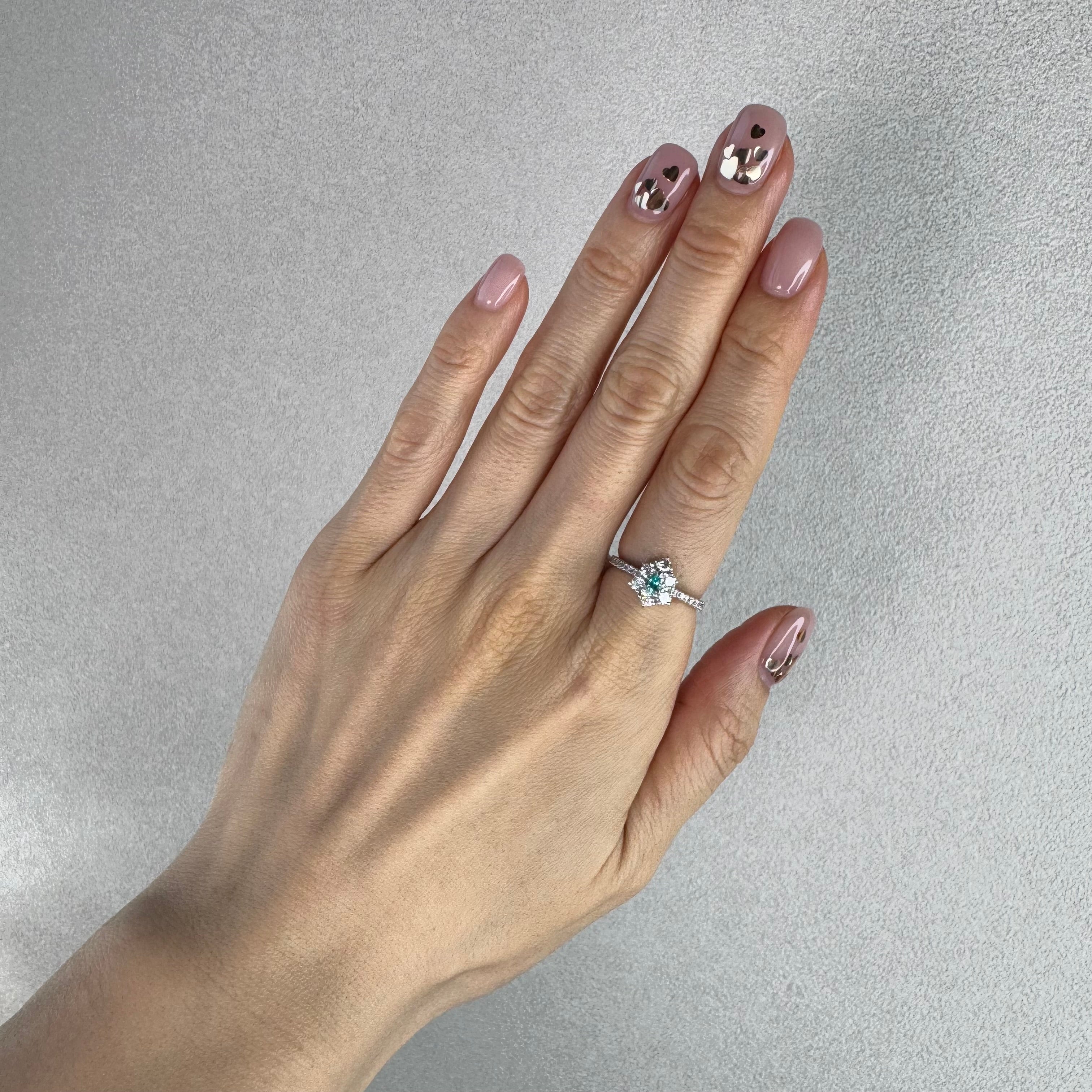 184［一点物］リング  パライバトルマリン 0.05ct PS PT