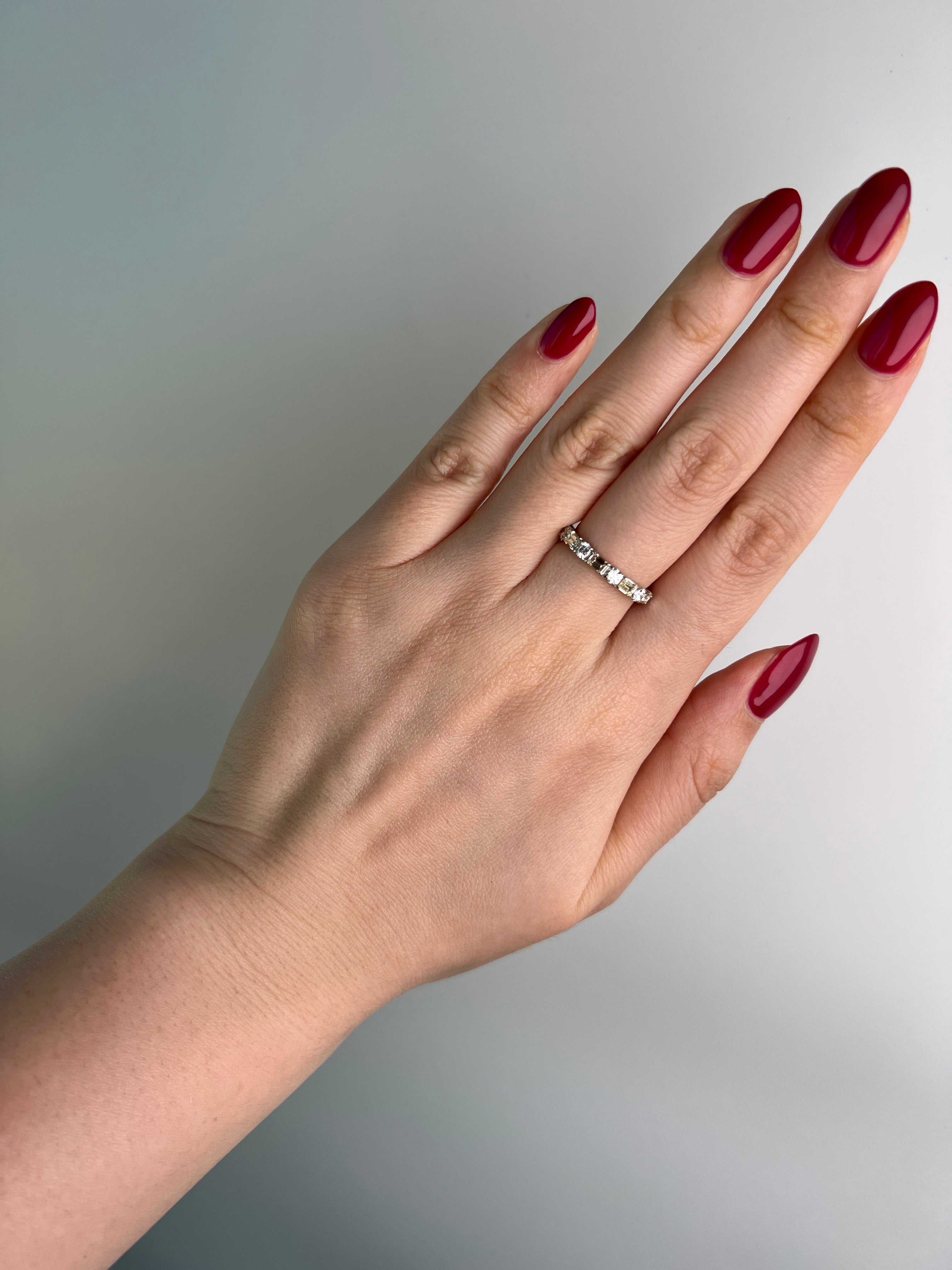 [ノンシャラン］リング ダイヤ 0.8ct RO BG PT K18YG