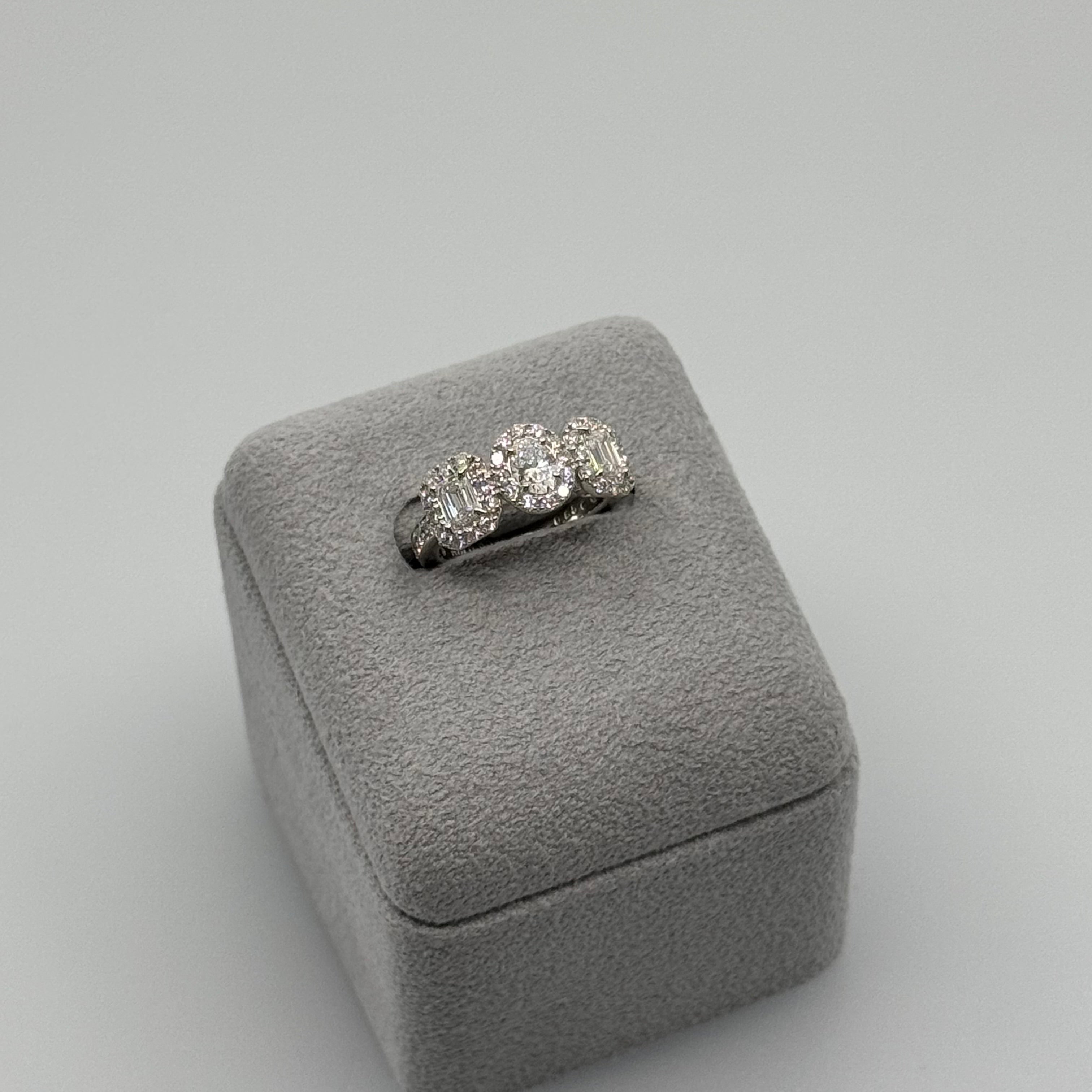 ［バレエブラン］リング ダイヤ 1pc0.3ct×3pc EM/OV/EM