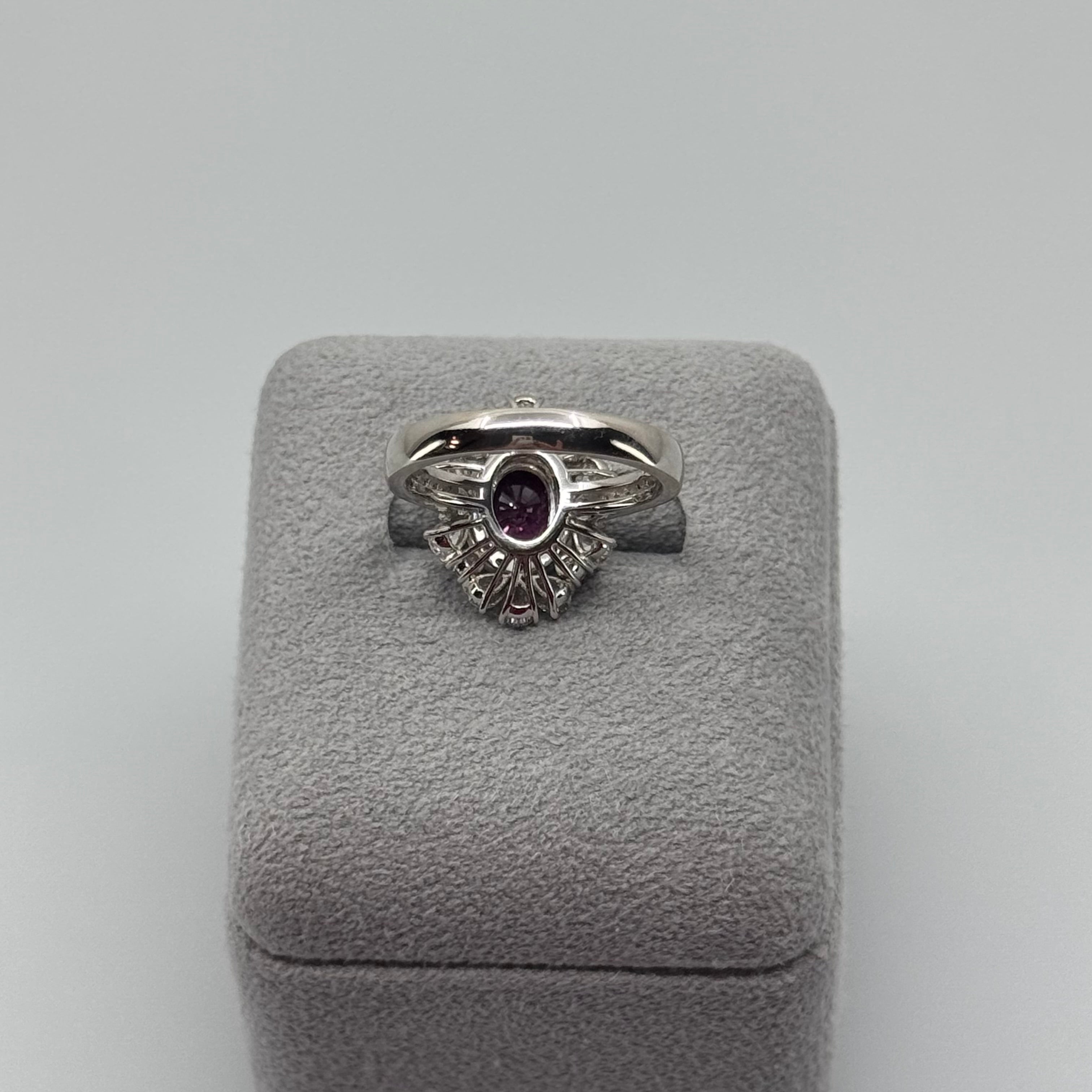 ［カナリアの夢］リング ピンクサファイア 1.4ct〜1.6ct OV PT