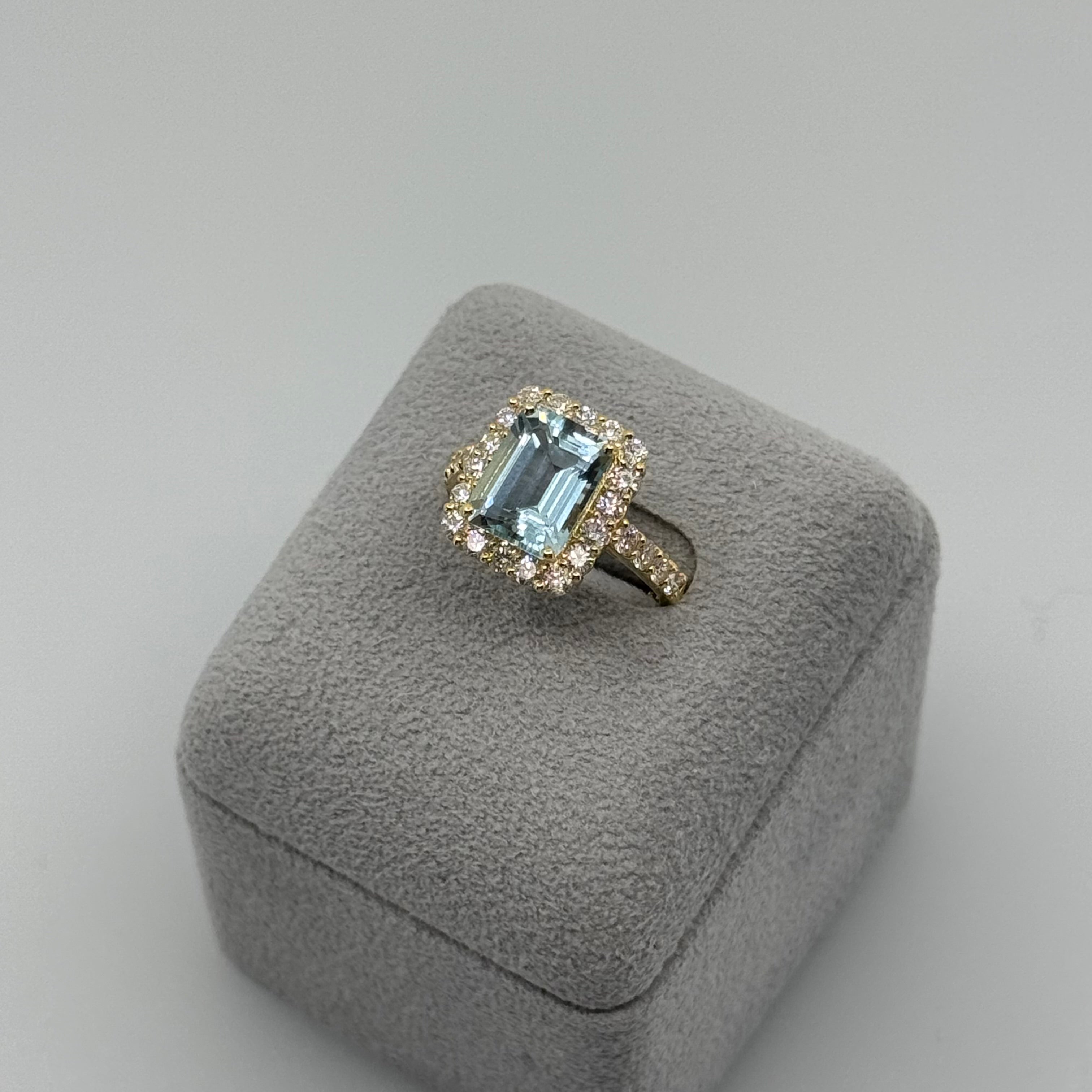 ［湖のドレス］リング アクアマリン