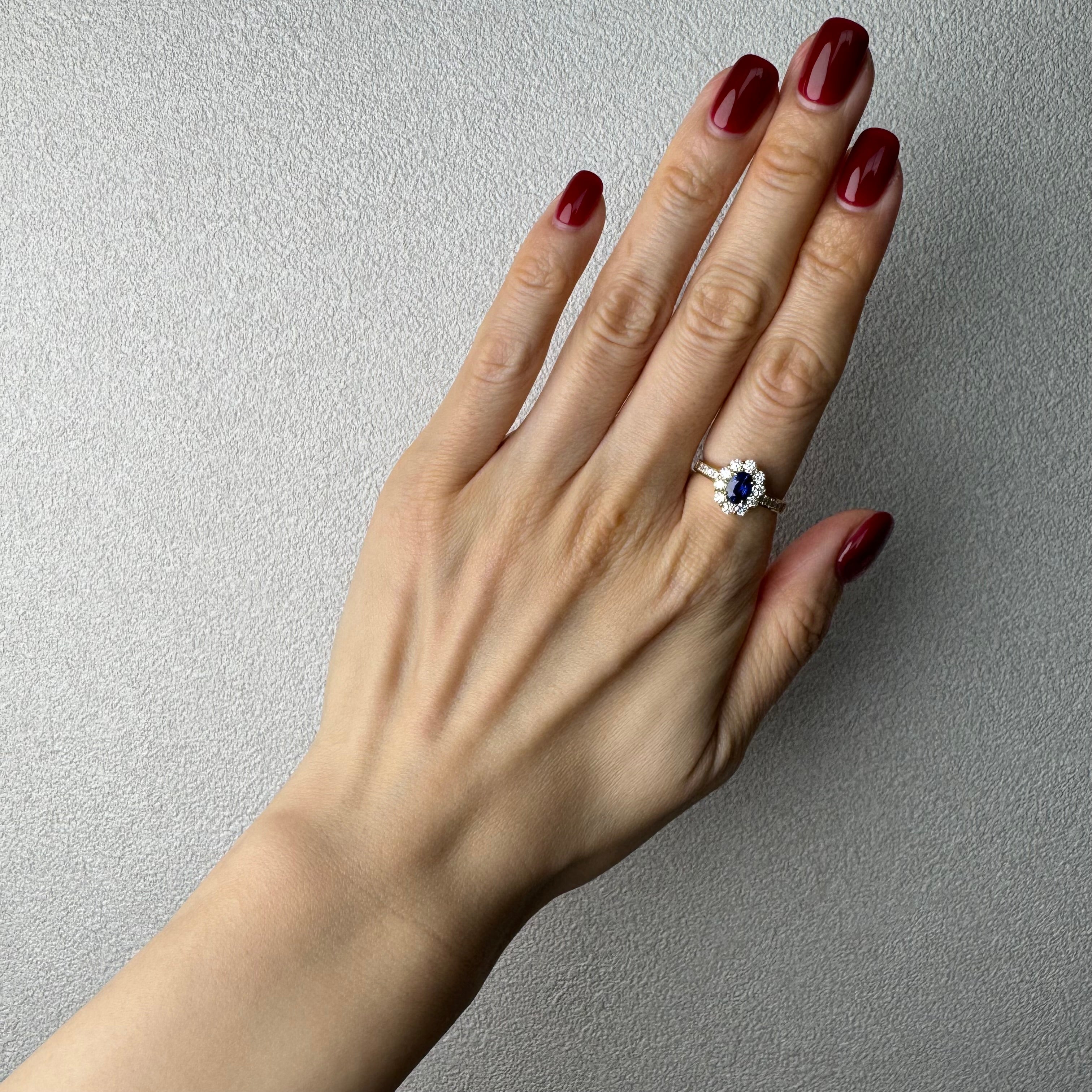 106［一点物］リング ロイヤルブルーサファイア 0.7ct前後 OV K18YG