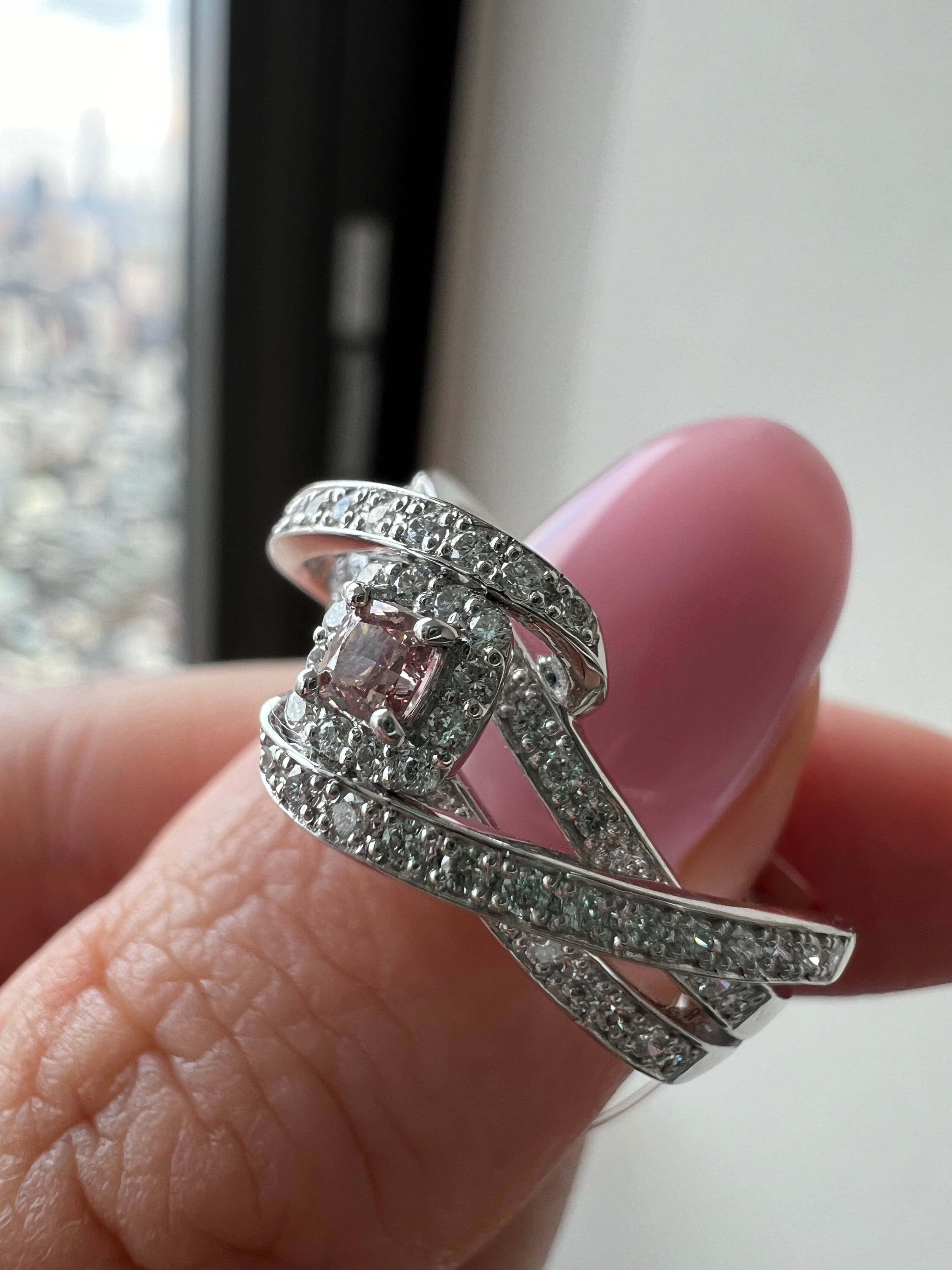 オレリー ダイヤ 中石0.09ct前後 PT リング〜希少 ピンクダイヤ🩷SI2 Fancy Intense Pink CGL｜AYAKO SAKURAI（櫻井 彩子（サクライ アヤコ））公式通販サイト