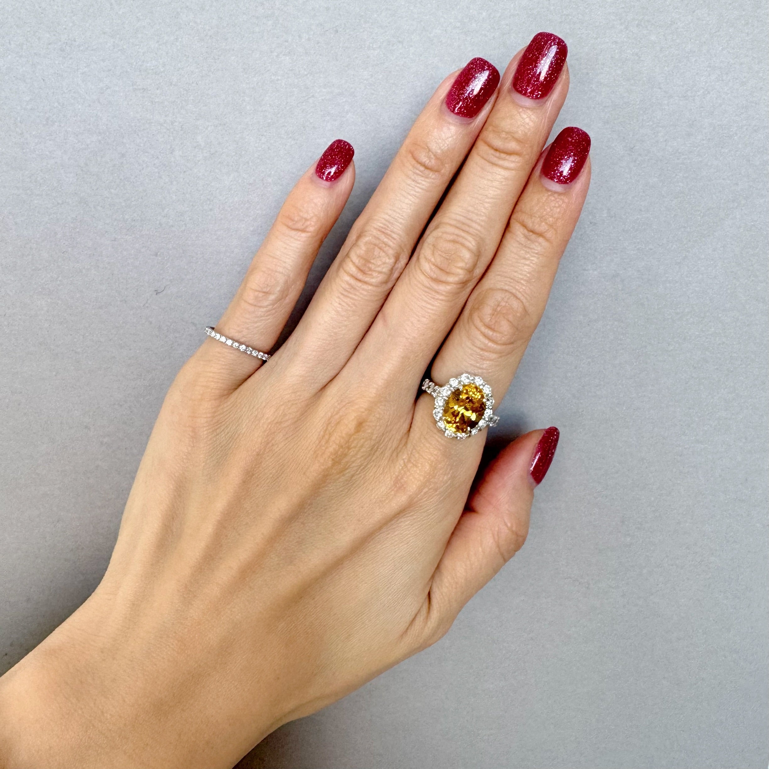 37［一点物］リング ゴールデンベリル 4ct OV PT