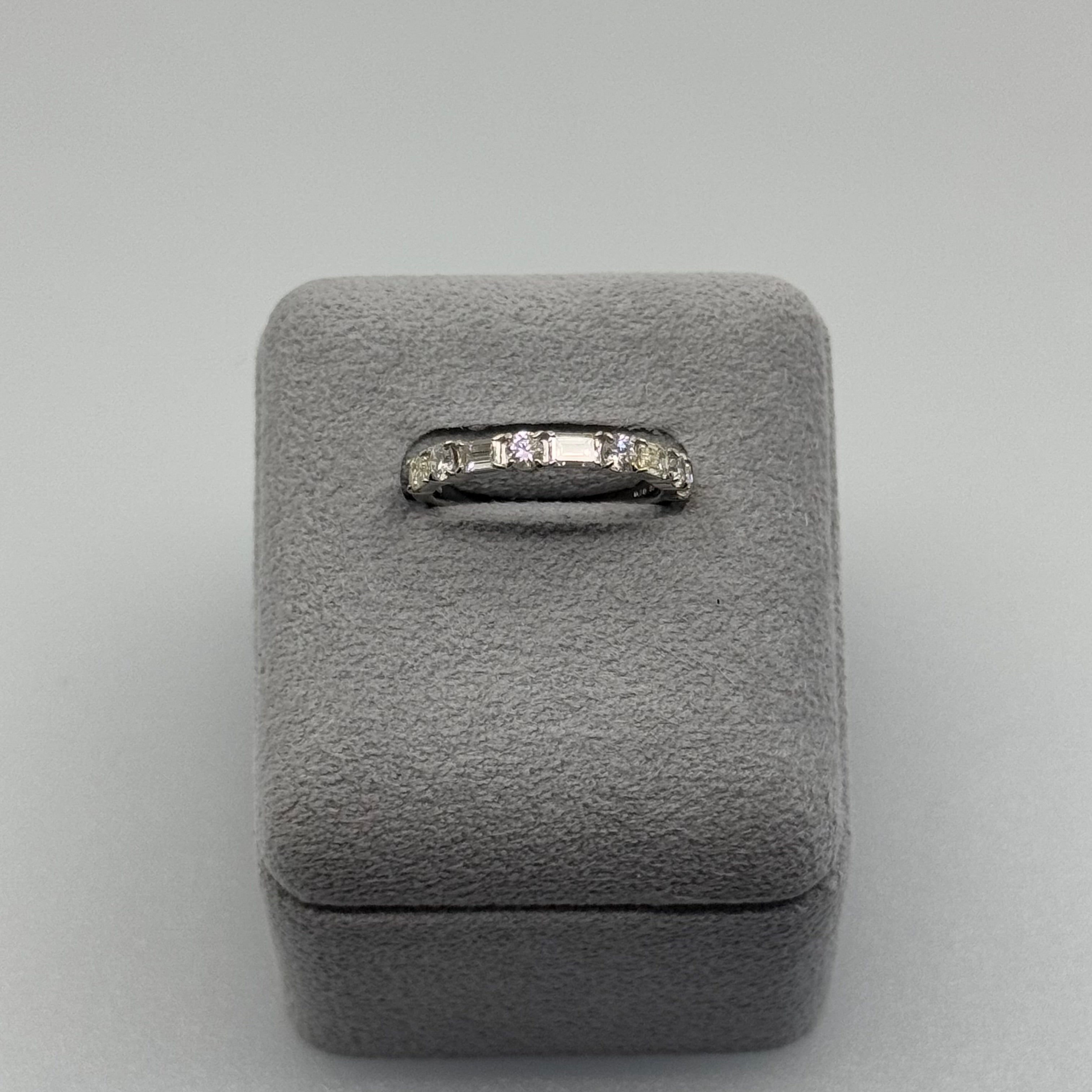 [ノンシャラン］リング ダイヤ 0.8ct RO BG PT K18YG