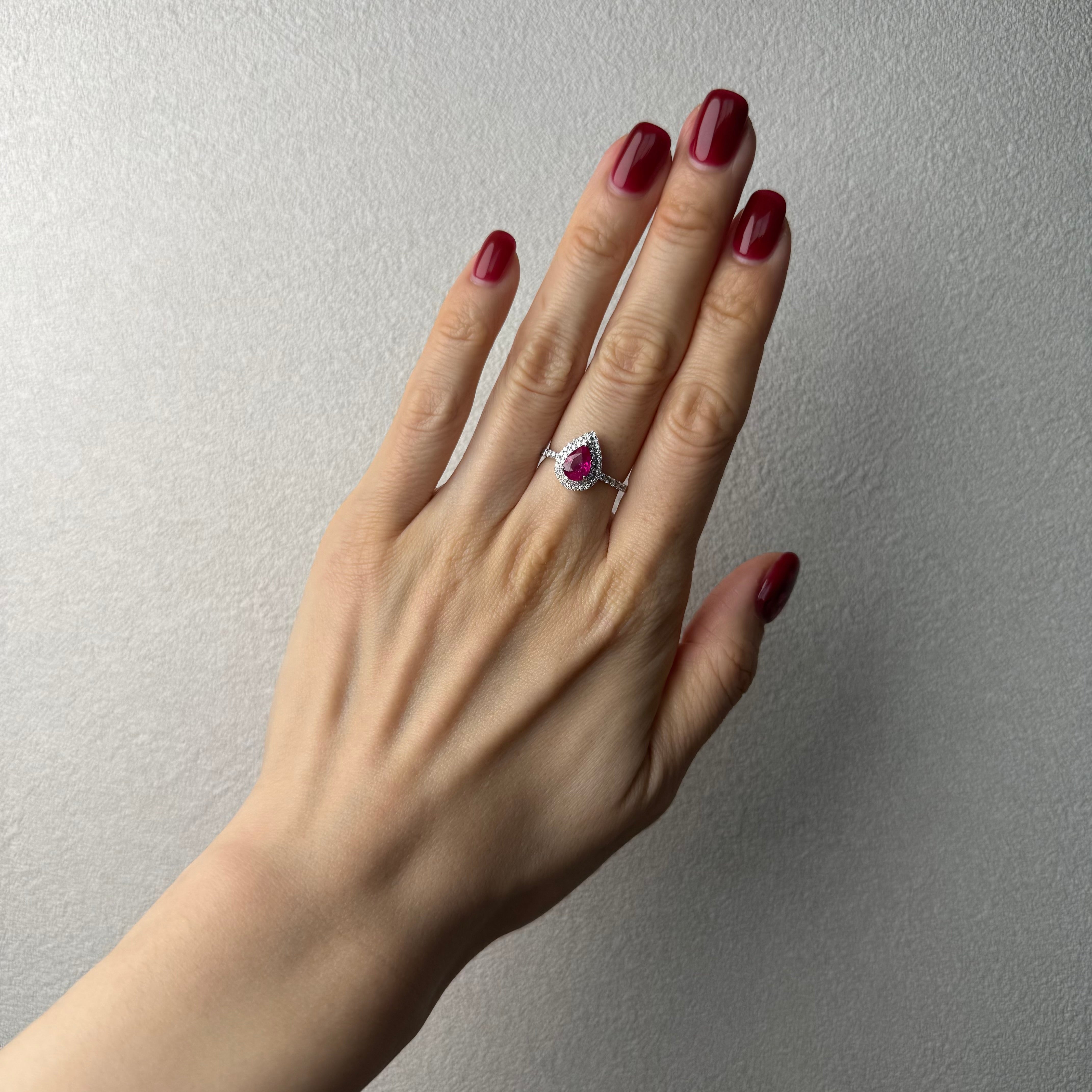 85［一点物］リング ルビー 1.0ct前後 PS PT