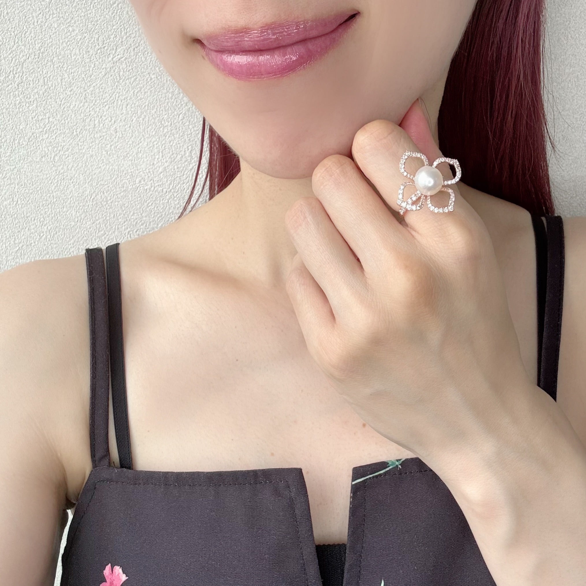 ［ハナミズキ］リング あこや真珠9mm