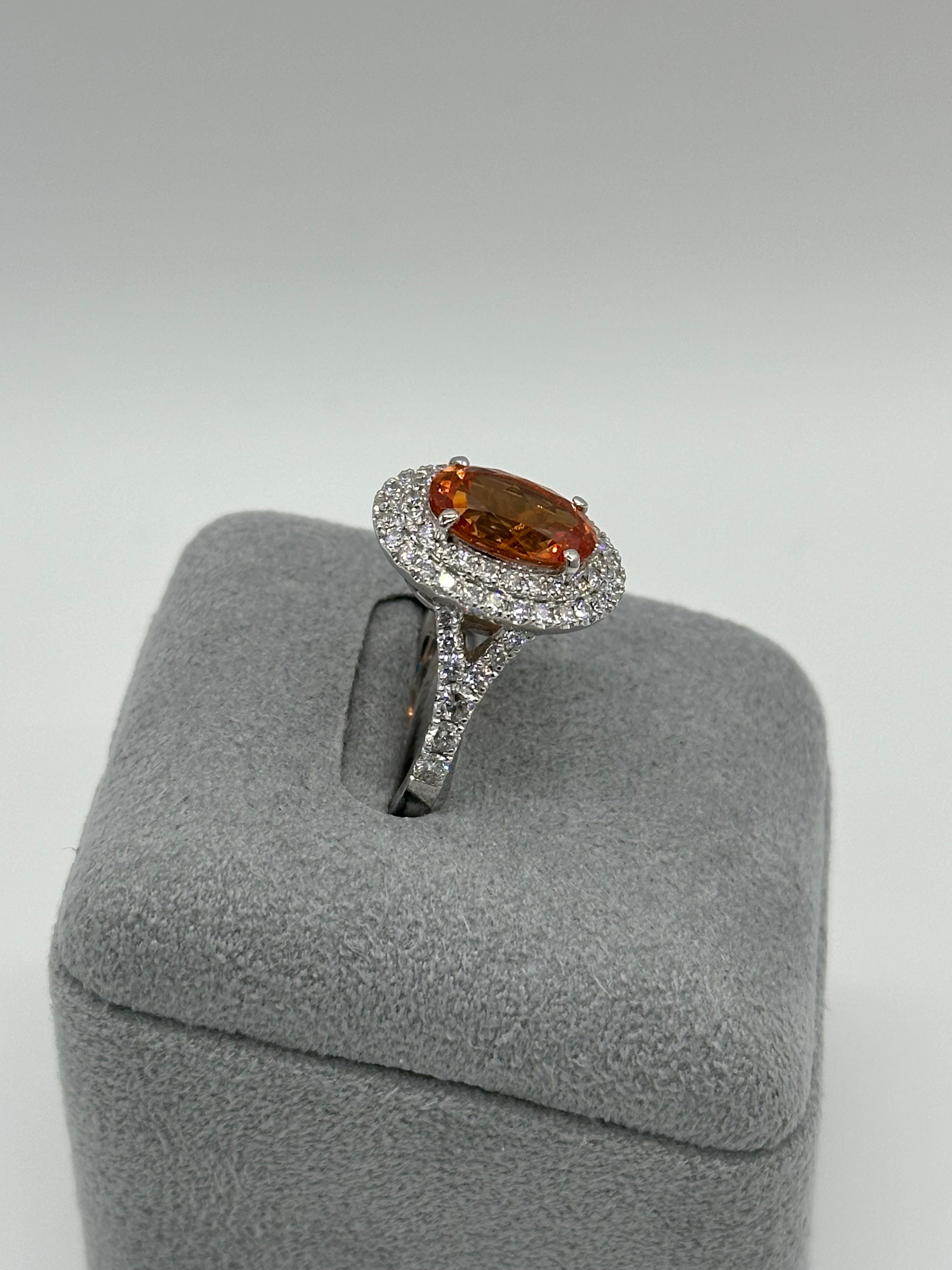 ［一点物] リング マンダリンガーネット 3.5ct前後 OV PT