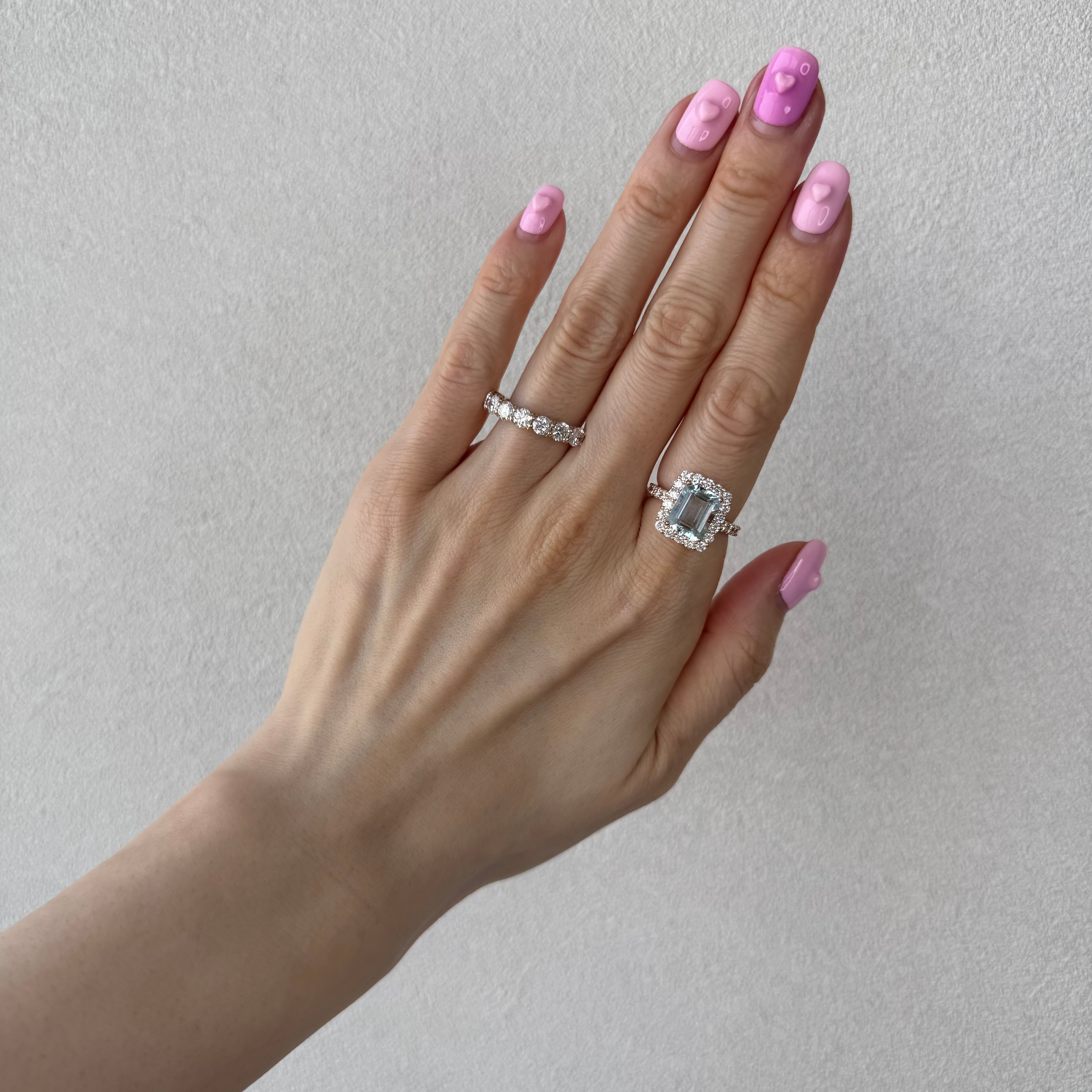 ［湖のドレス］リング アクアマリン