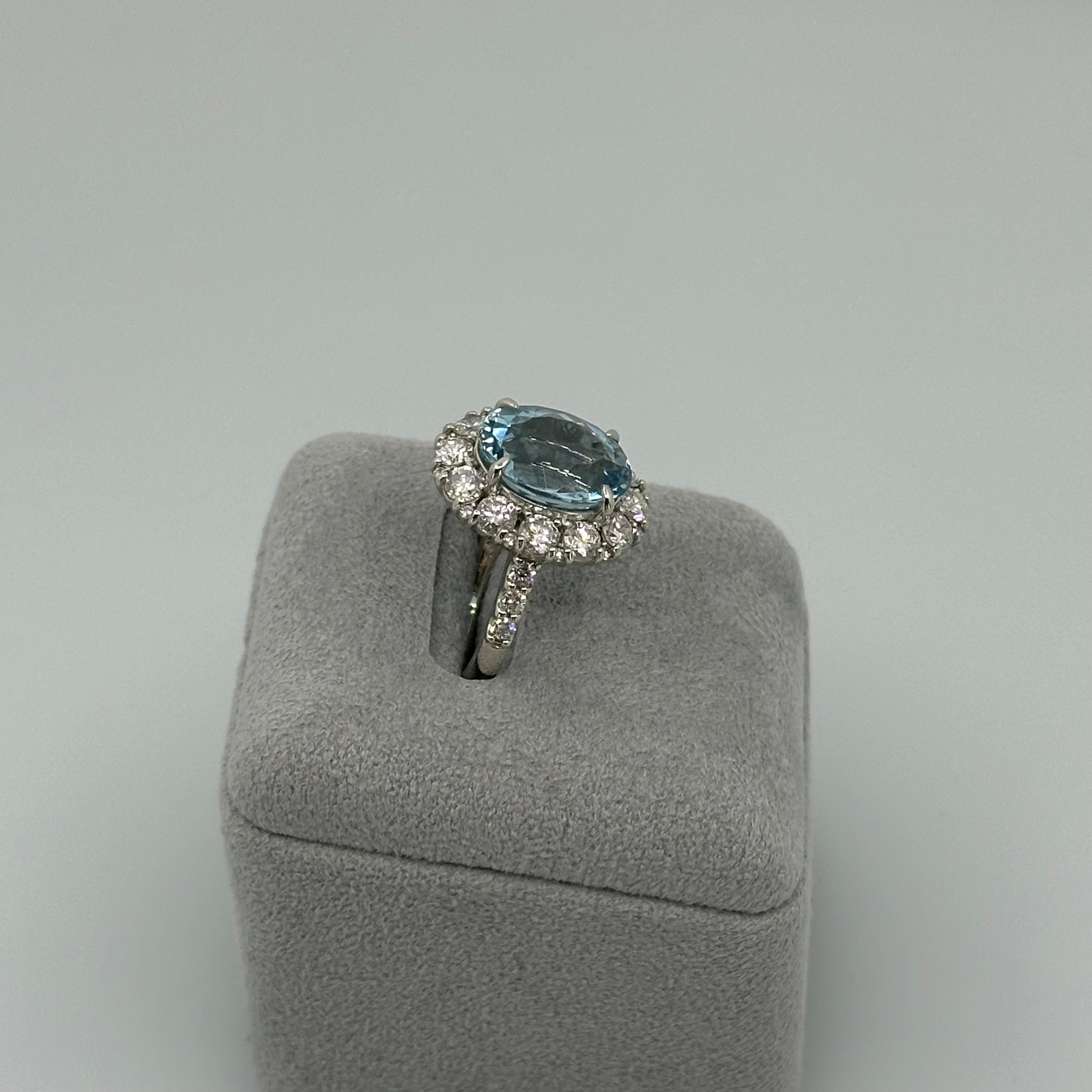 177［一点物］リング アクアマリン 5.4ct前後 OV PT