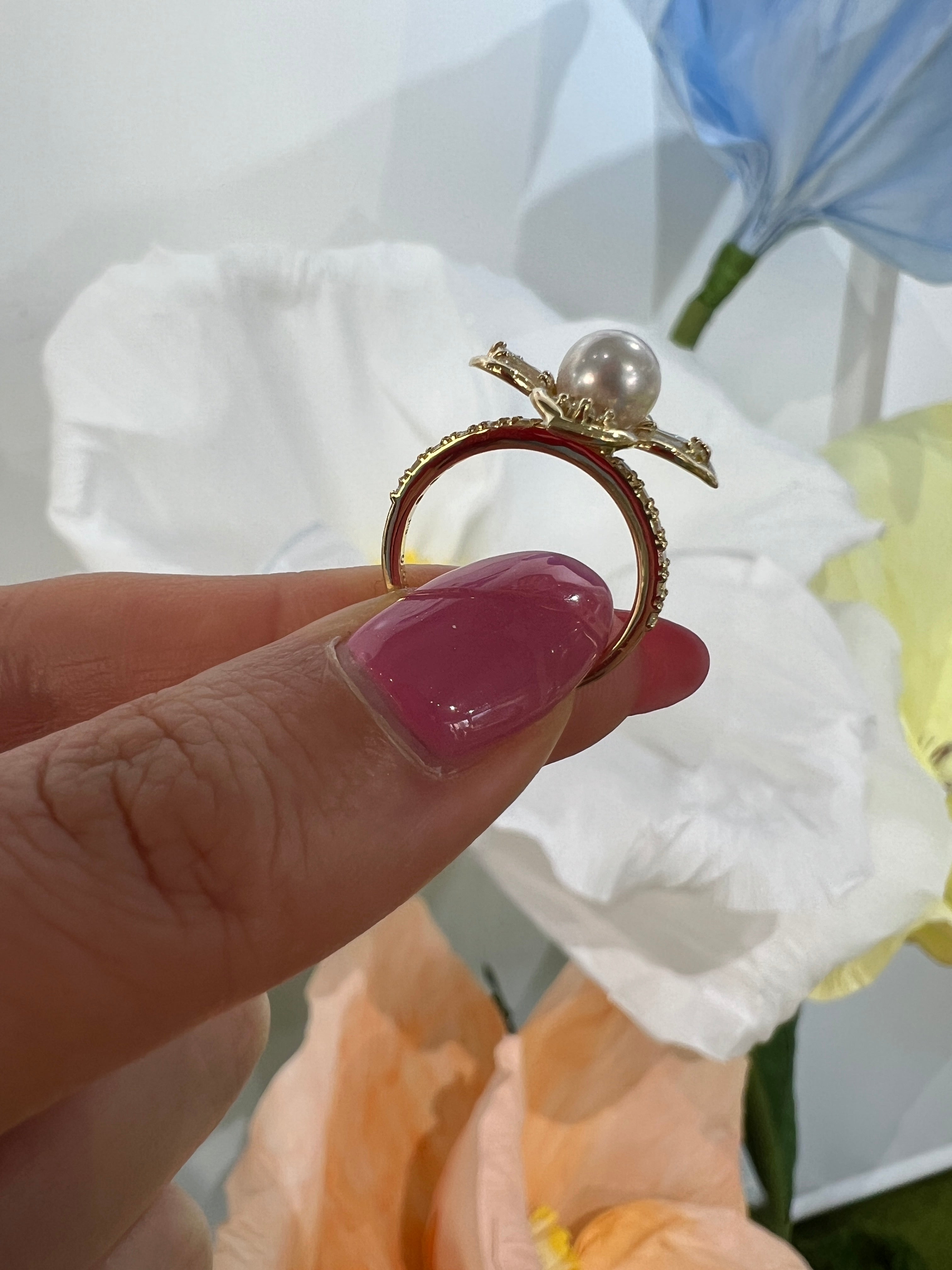 ［ポプリン］リング あこや6ミリ