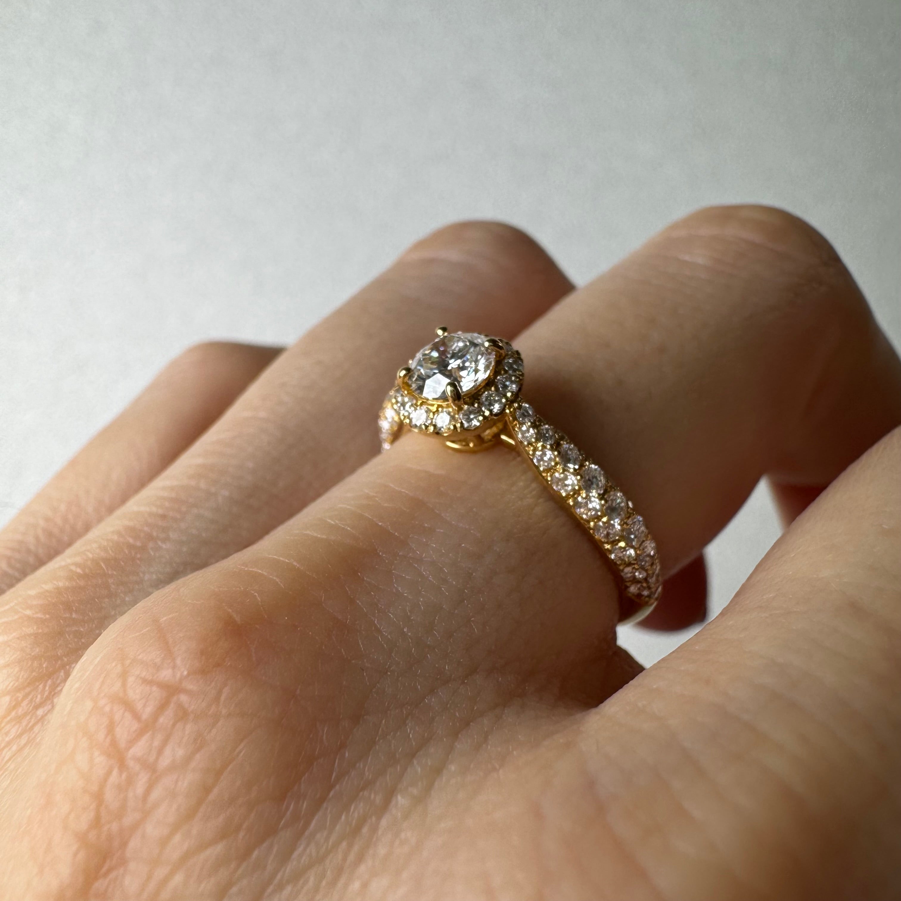 3［一点物/パリの小路］リング ダイヤ0.5ct前後 RO K18YG/PT