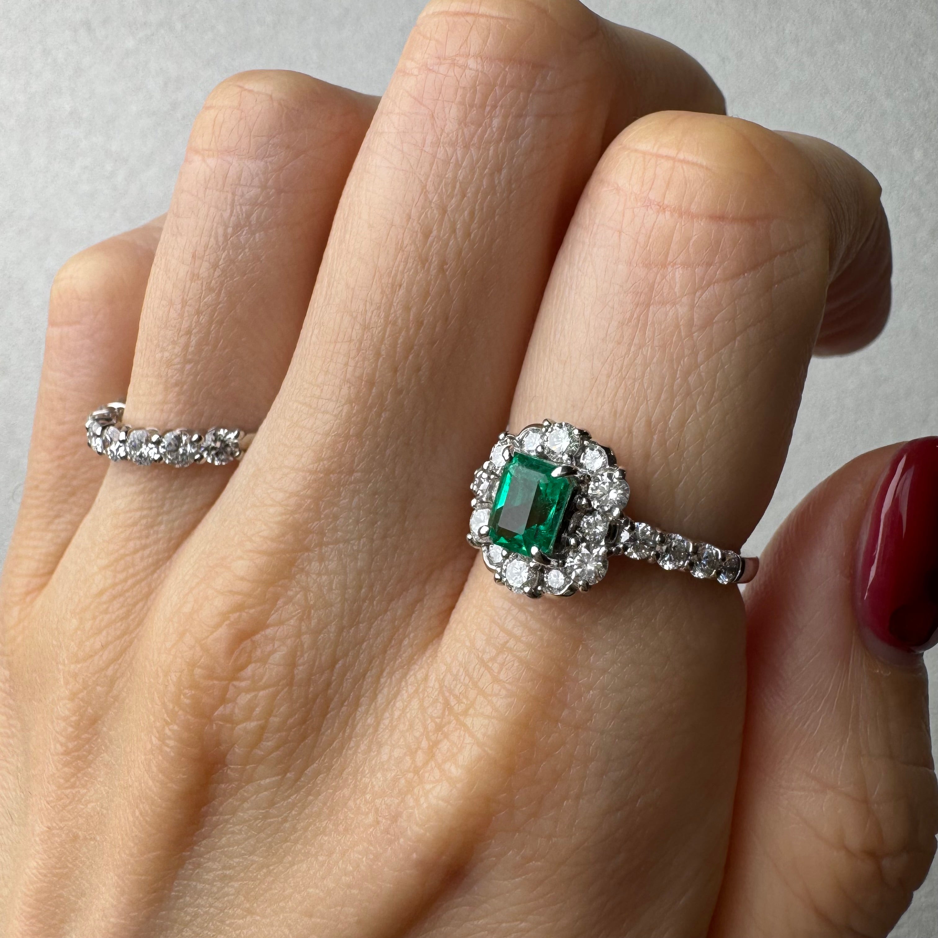 53［一点物/マノン］リング エメラルド 0.7ct前後 SQ PT