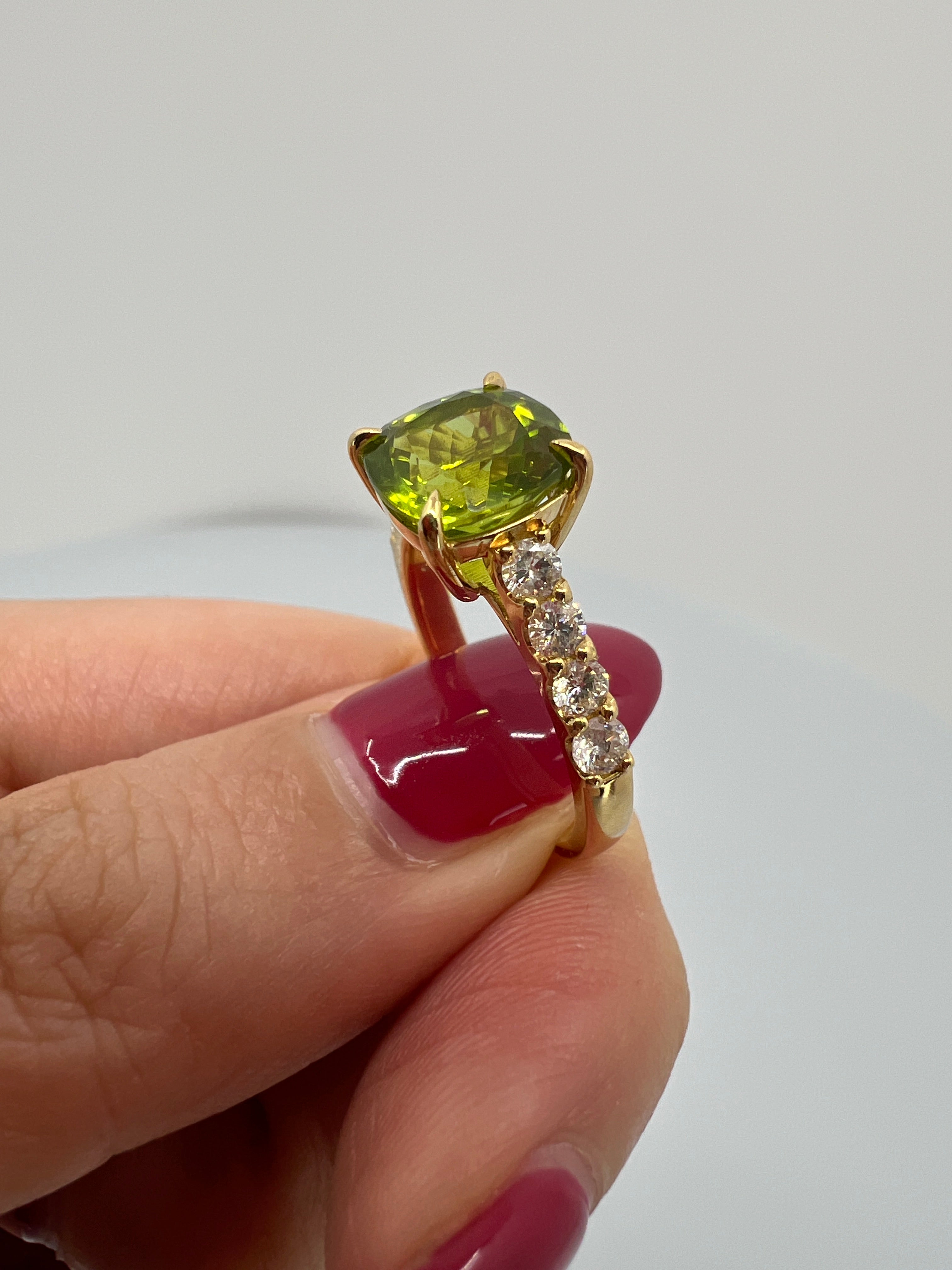 ［一点物/ソワレ］リング ペリドット 2.5ct SQ K18YG