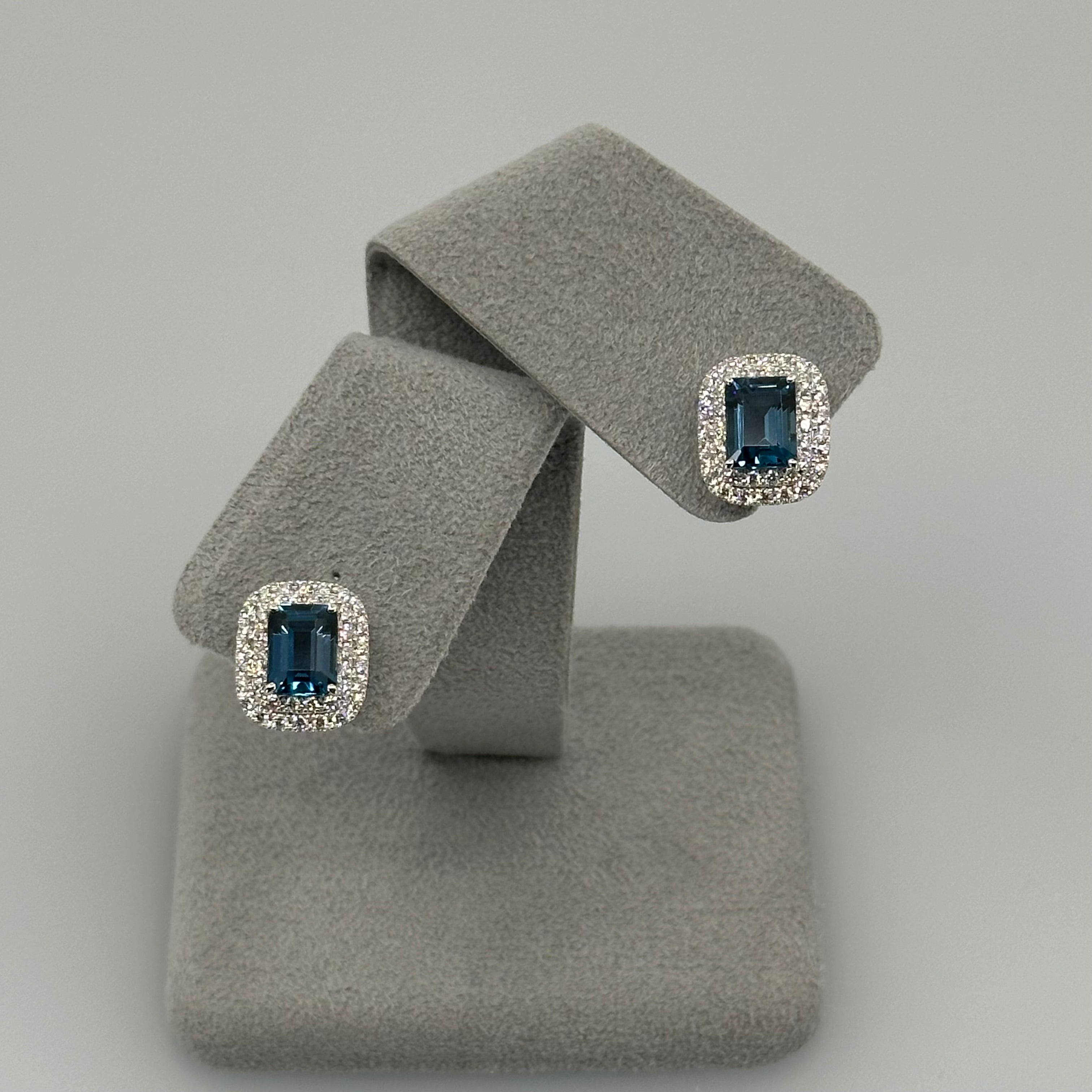 ヴォワール］ピアス クンツァイト/アクアマリン/ロンドンブルー