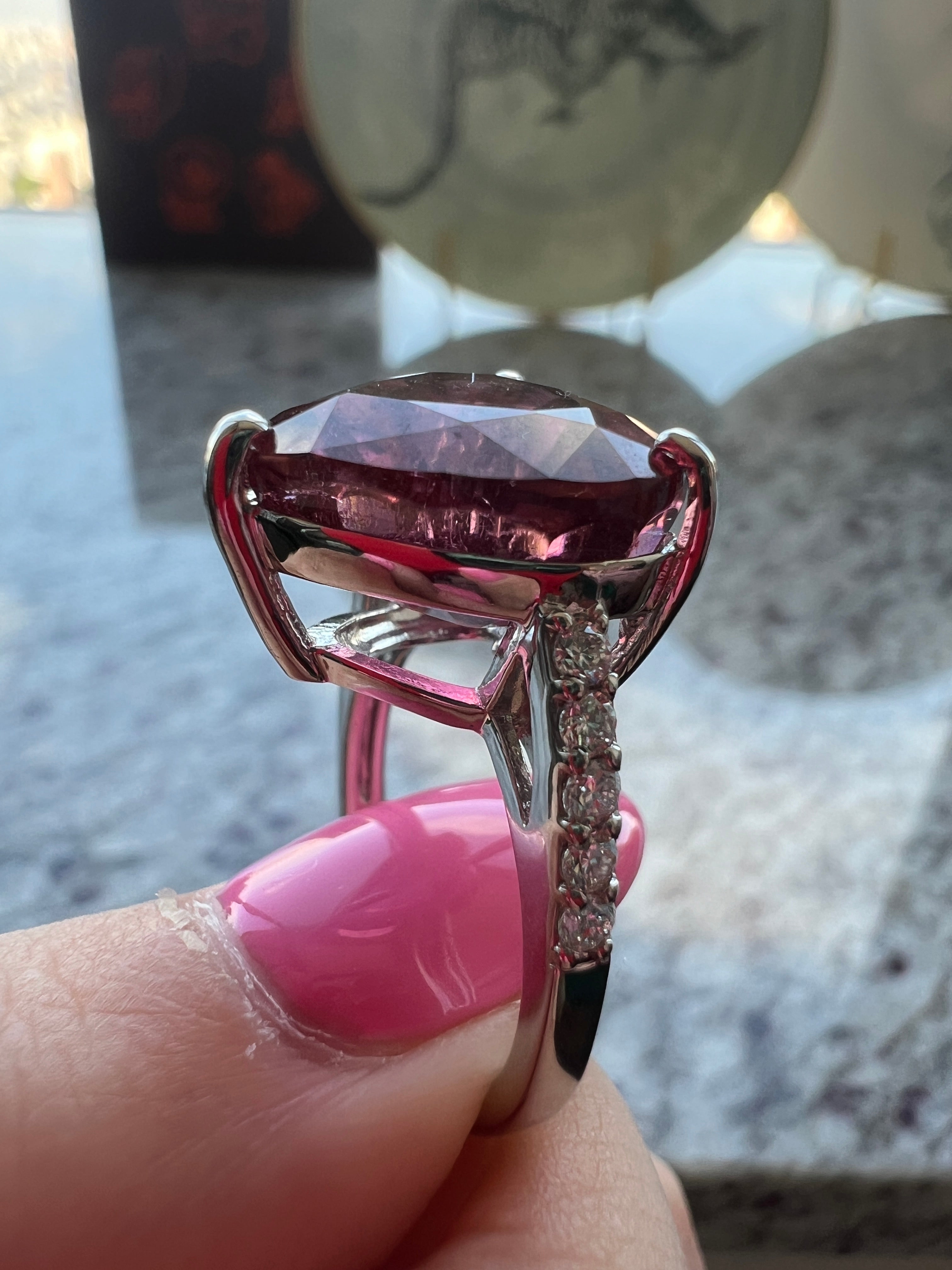 123-③ハートちゃん♡ピンクトルマリン 中石10ct前後 HS PT リング〜希少 彩子欲しい♡｜AYAKO SAKURAI（櫻井 彩子（サクライ アヤコ））公式通販サイト